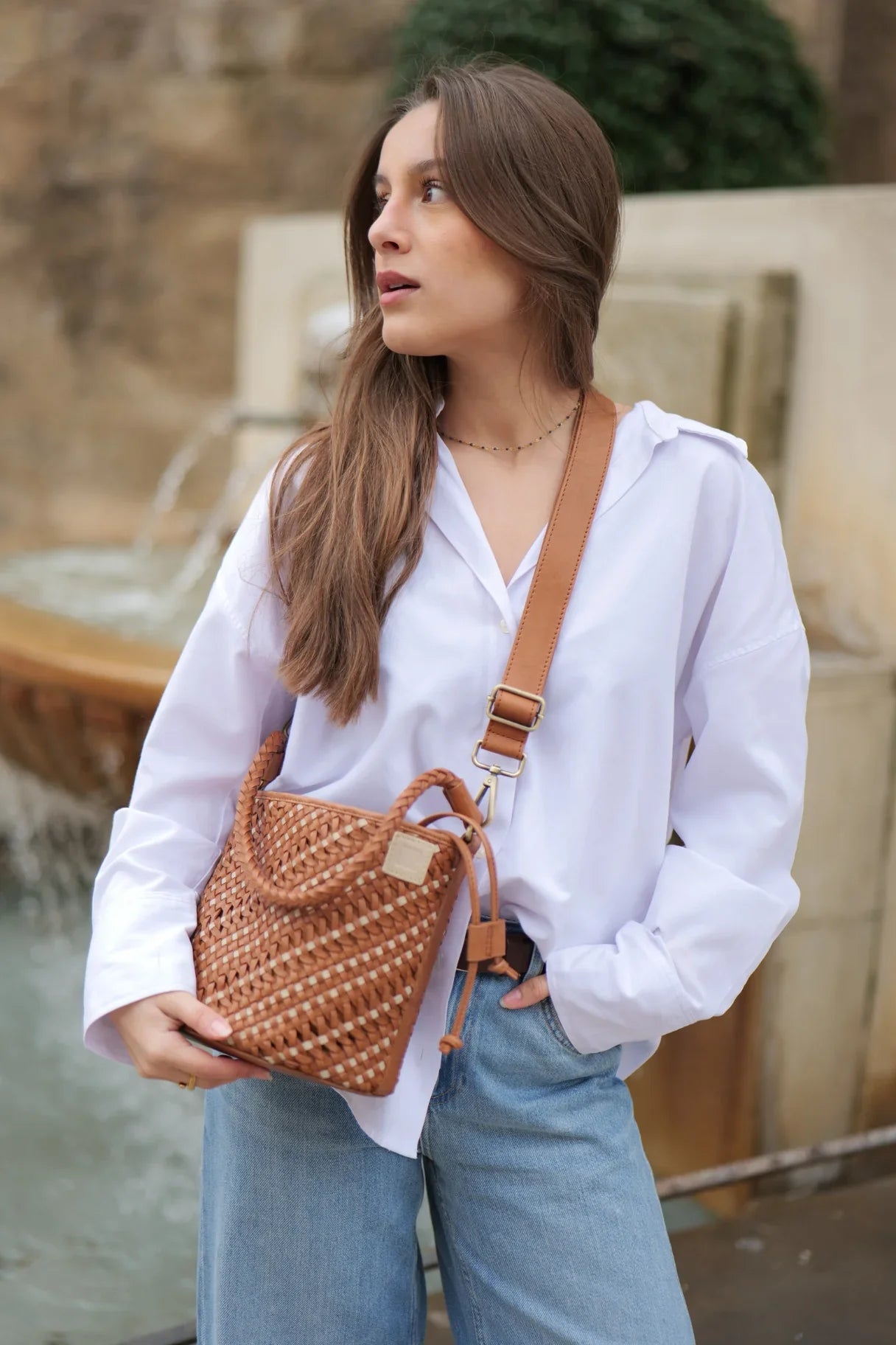 Sacs en cuir tressé