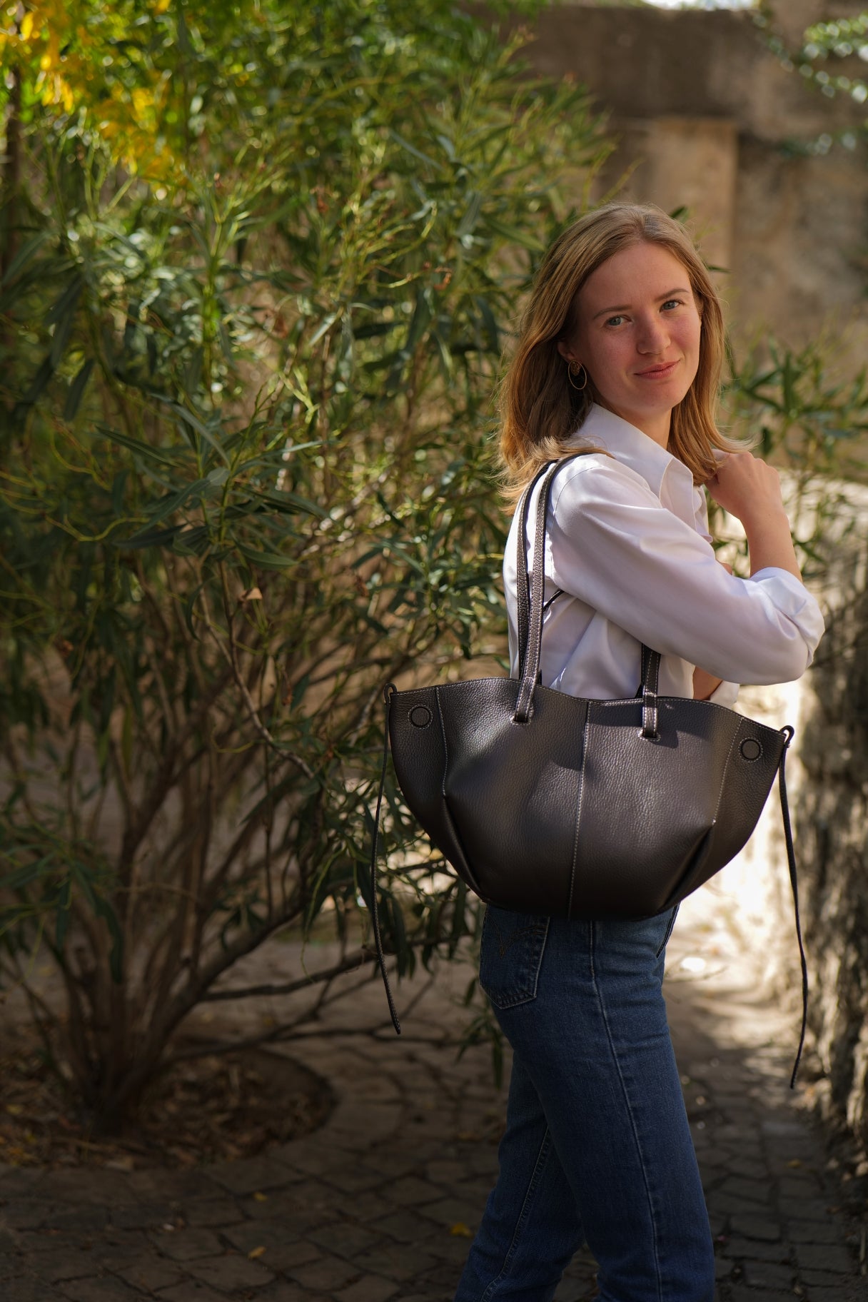 Sac à main Elyos en cuir grainé - Nappa Maroquinerie