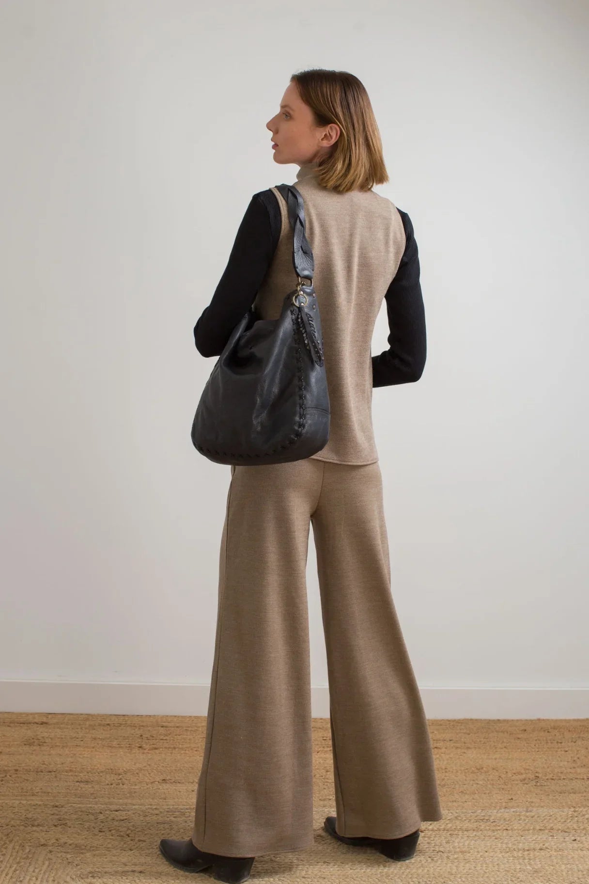 BIBA Burwood - Sac à main en cuir noir