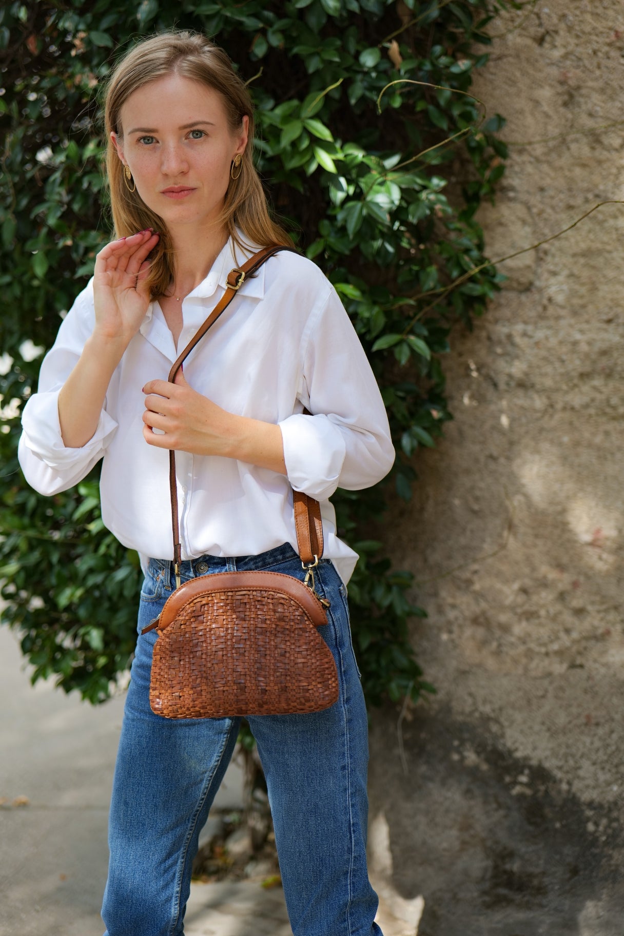 BIBA - Sac à main réversible en bandoulière - couleur cuero