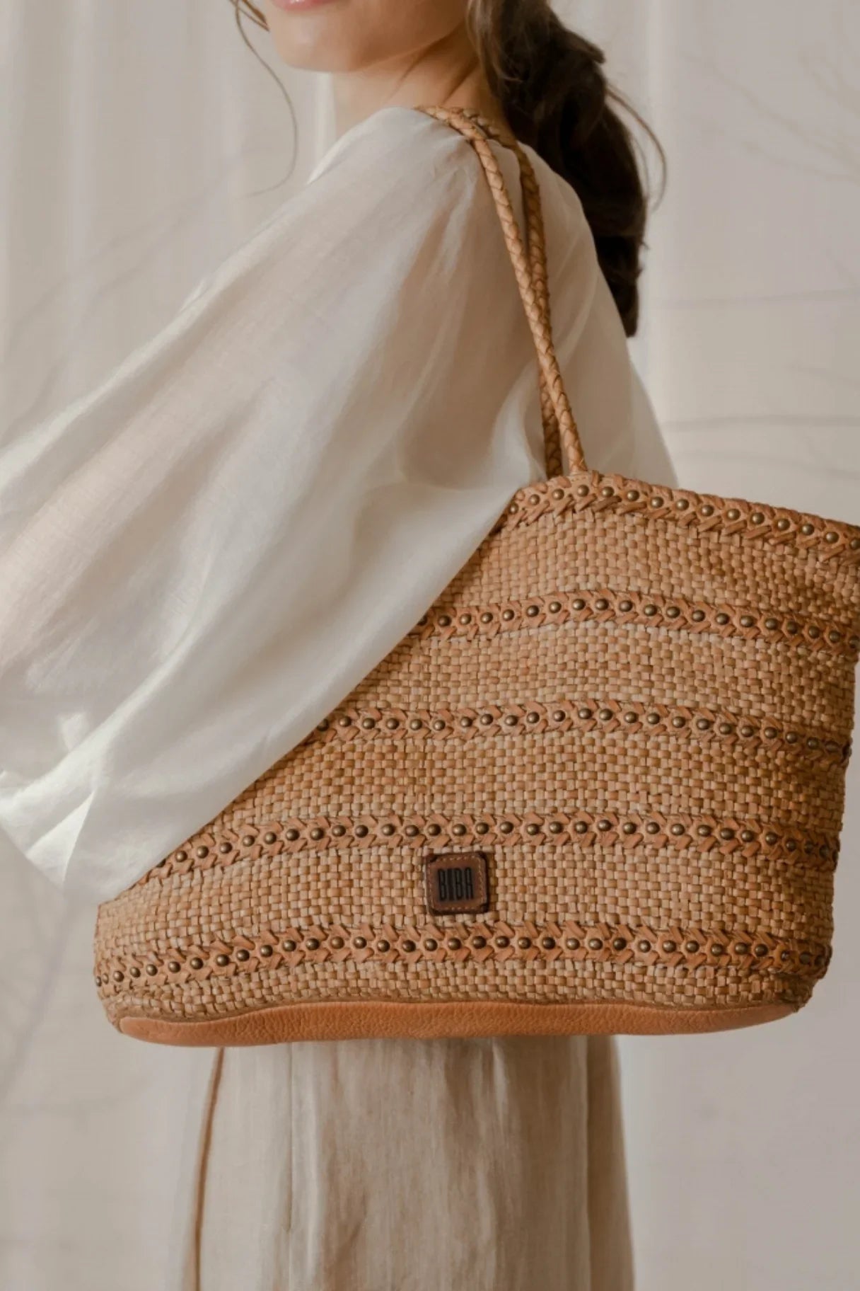 Sac Biba cuir tressé