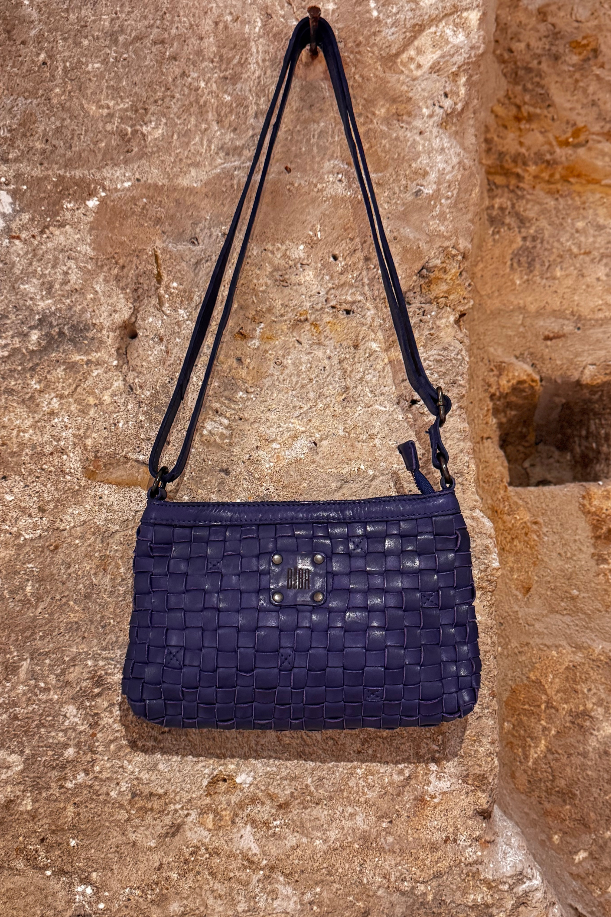 Sac bandoulière en cuir tressé BIBA Kansas KA9