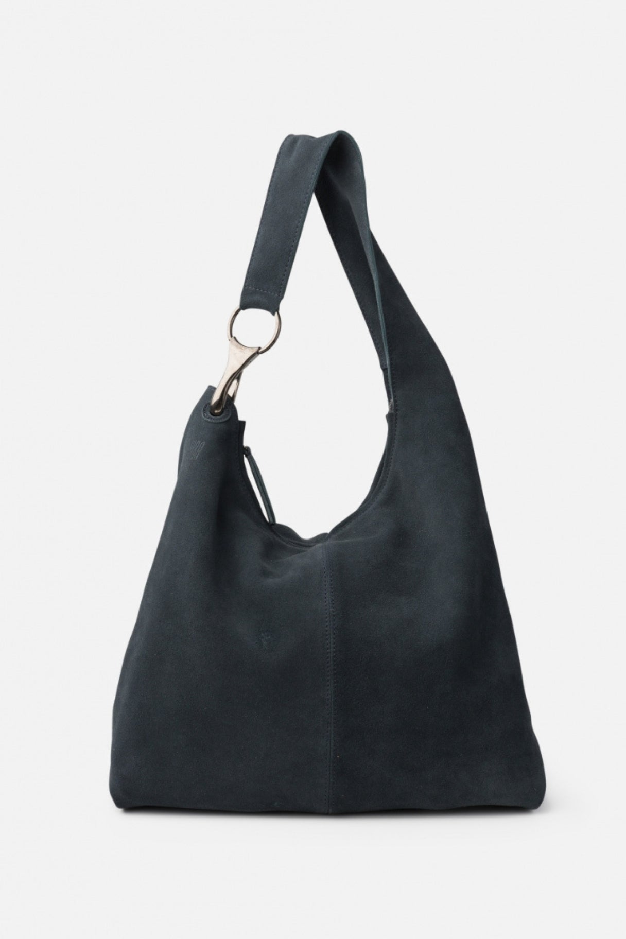 Sac en cuir suédé bleu nuit