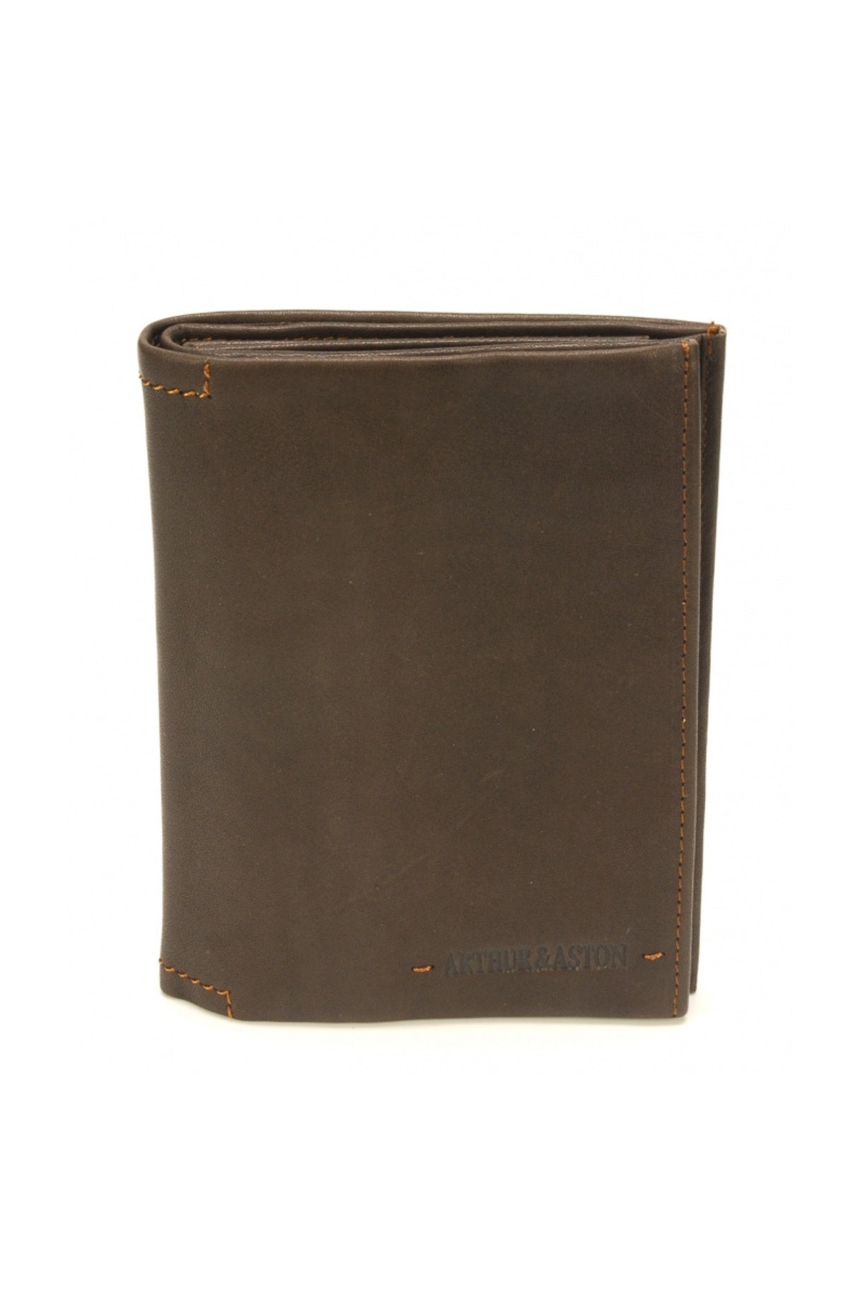 Portefeuille grand modèle en cuir marron - Nappa maroquinerie