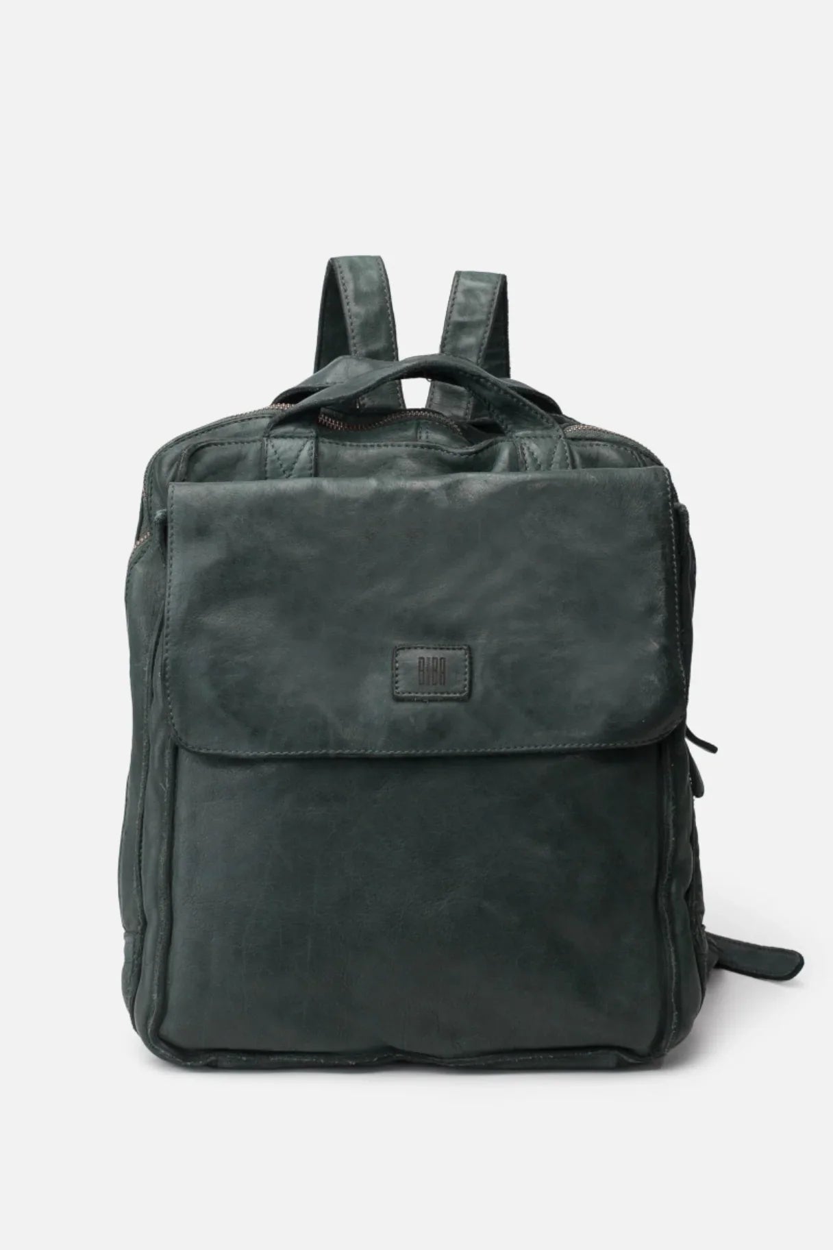 Alex – Sac à dos femme en cuir de vachette lavé – BIBA
