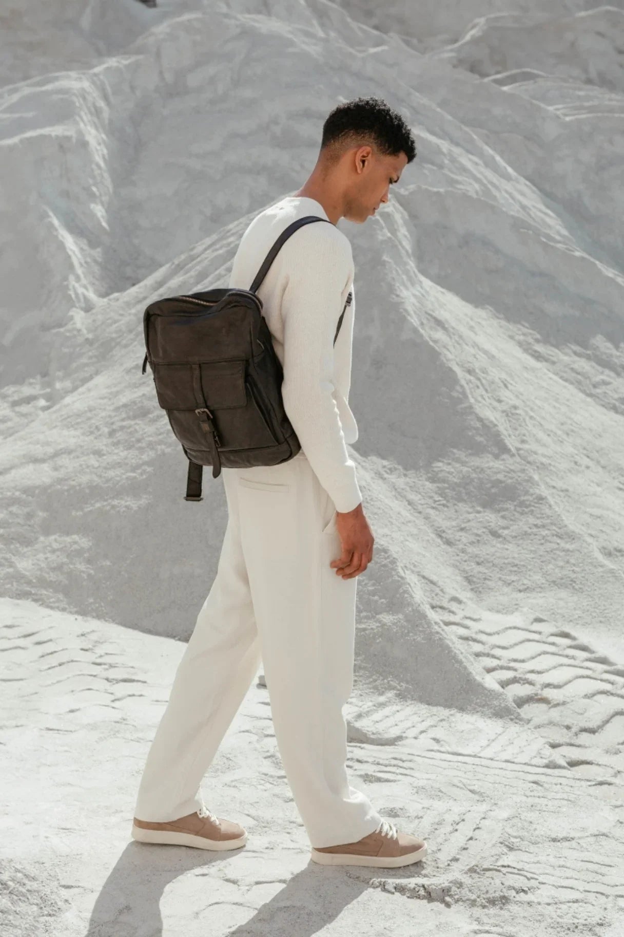 BIBA - Sac à dos mixte en cuir noir - Nappa Maroquinerie