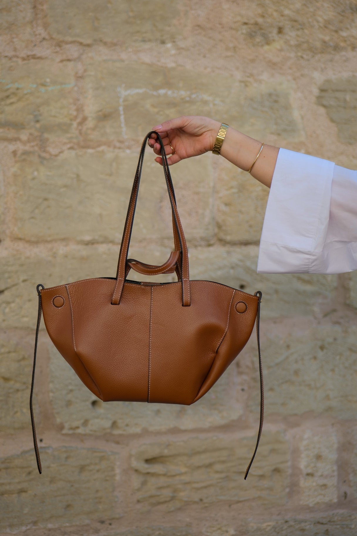 Sac à main en cuir grainé - Nappa