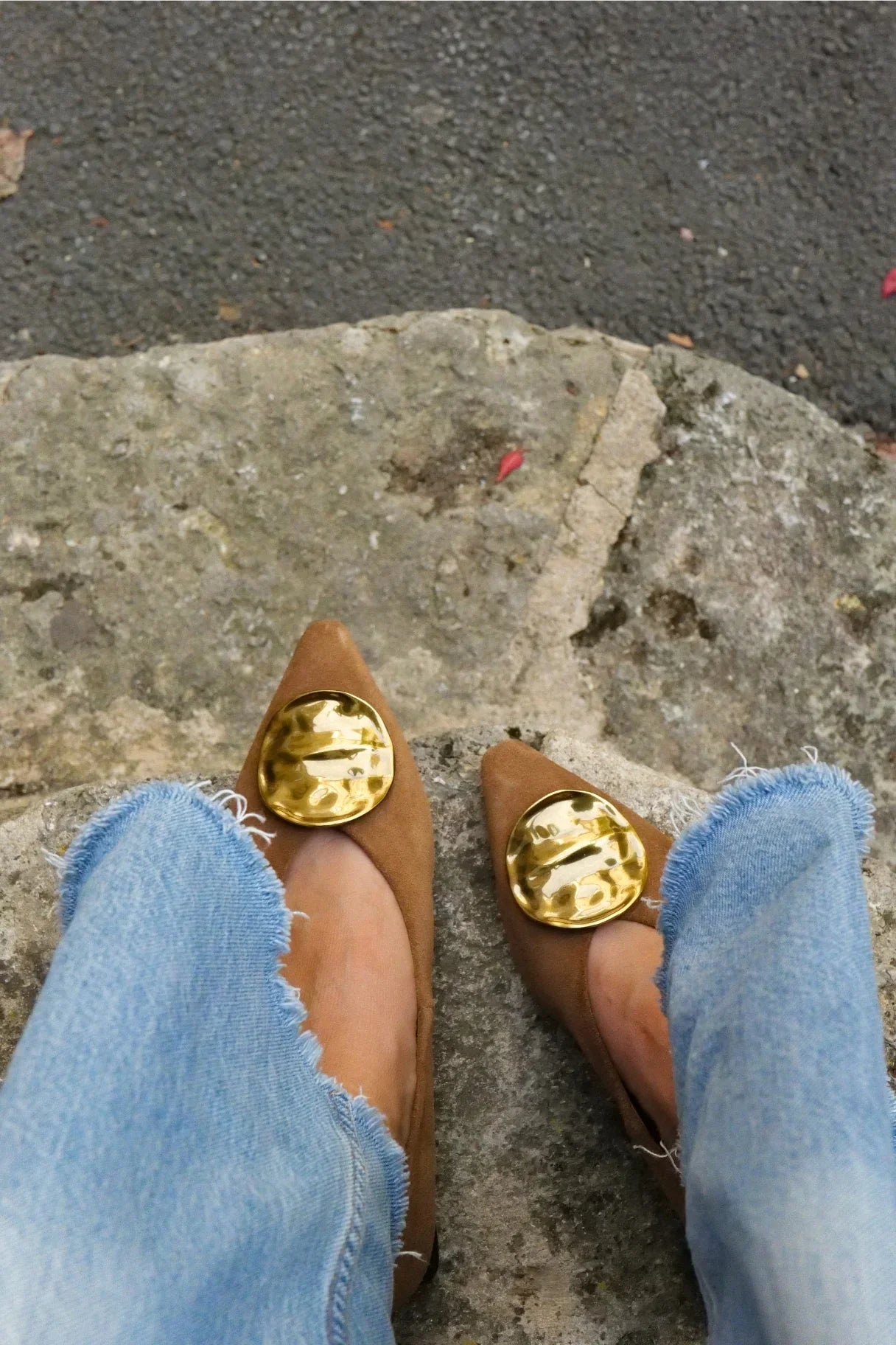 Ballerines Taya en cuir suédé camel Ángel Alarcón