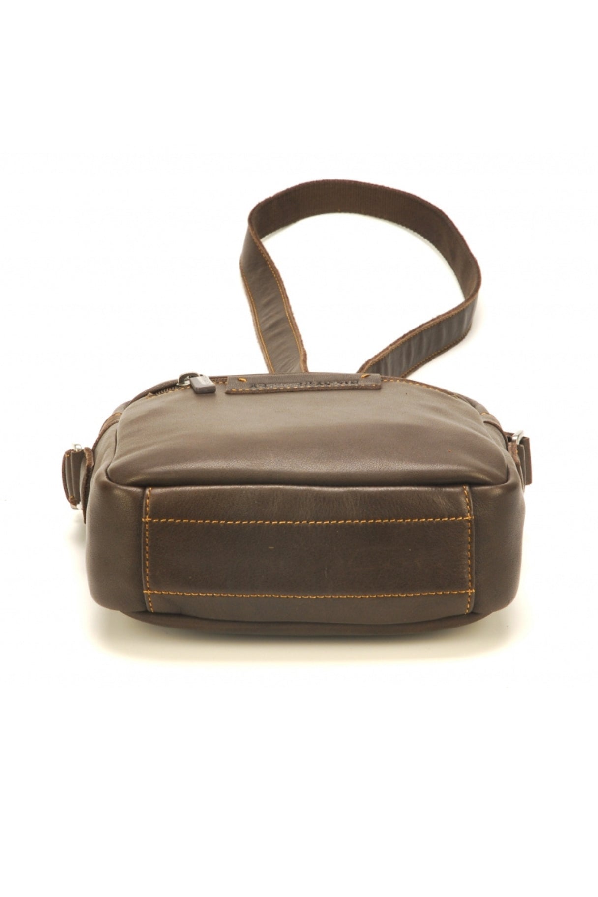 Sac bandoulière en cuir de couleur marron - Nappa Maroquinerie