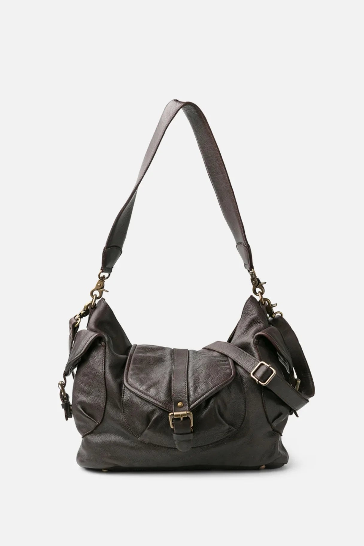 Clint CLT1L – Besace femme en cuir lavé look vintage – BIBA