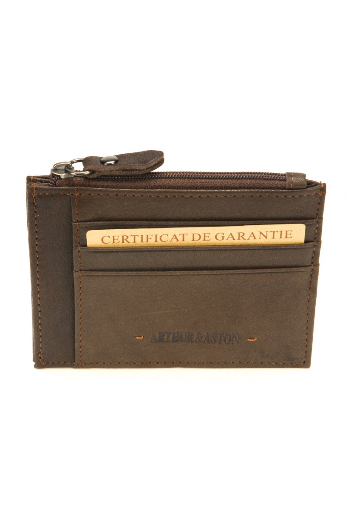 Porte cartes de couleur marron - Nappa Maroquinerie