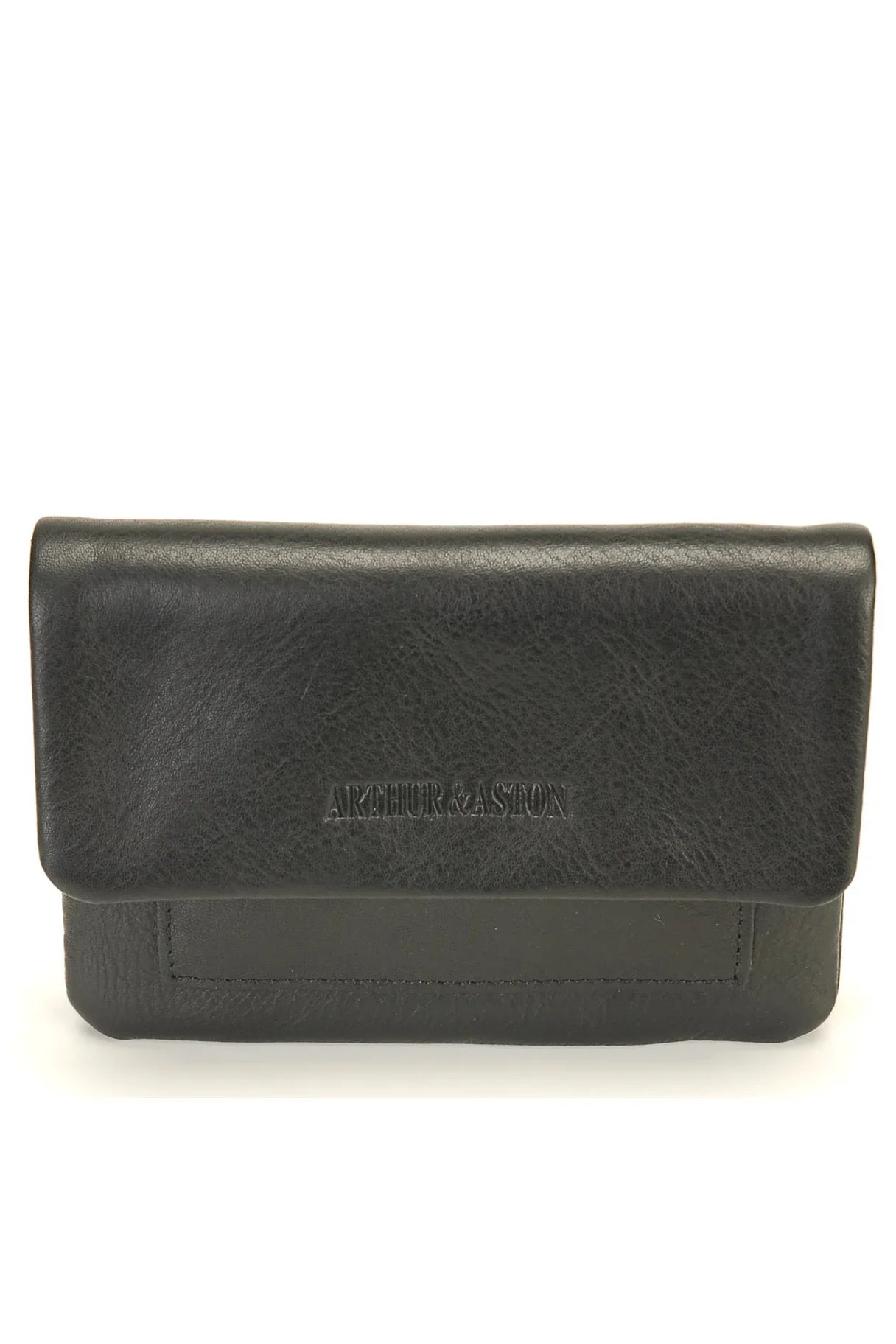 Porte-monnaie Adam Arthur & Aston en cuir pleine fleur noir