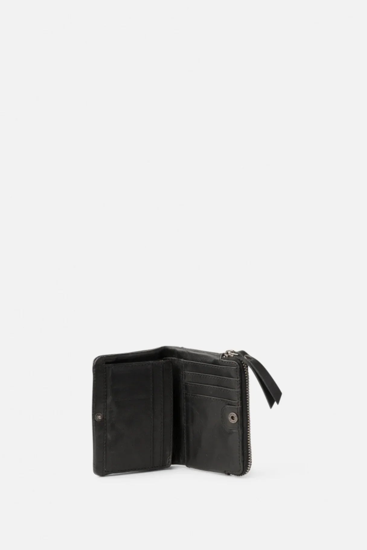 Portefeuille en cuir BIBA Katy – petit format noir à studs