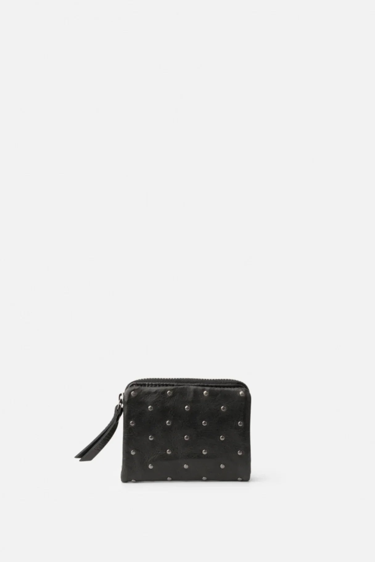 Portefeuille en cuir BIBA Katy – petit format noir à studs