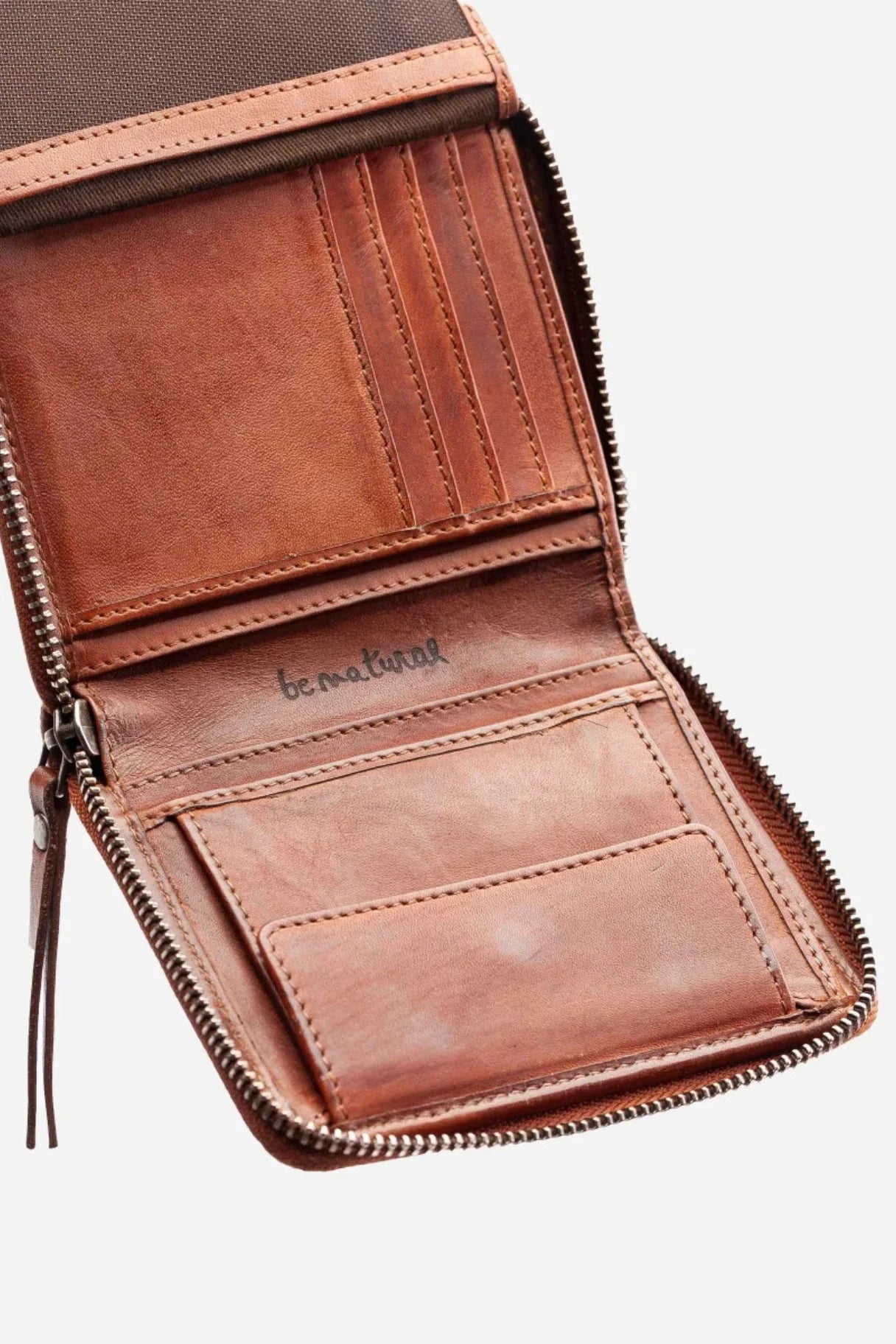 Portefeuille en cuir Biba intérieur