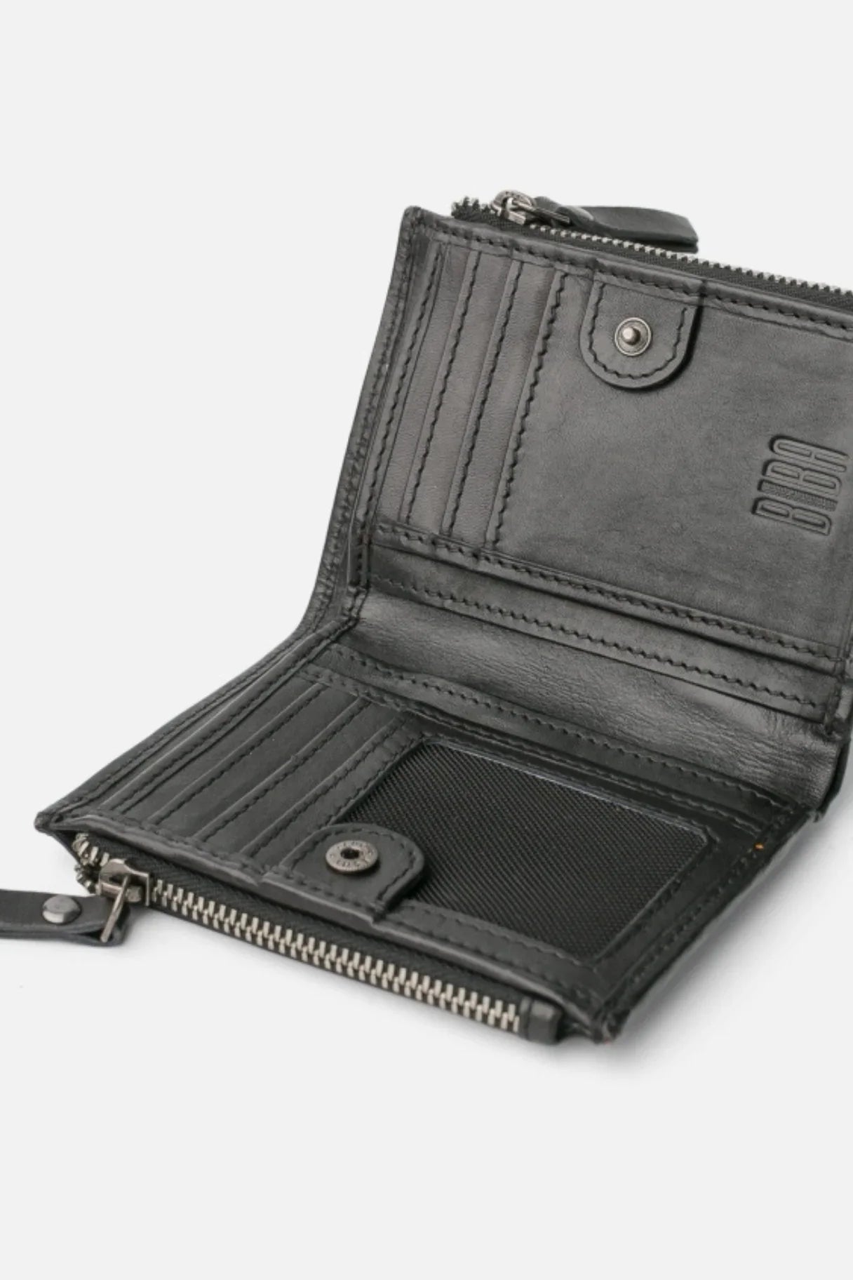 Portefeuille en cuir femme avec rivets Biba intérieur