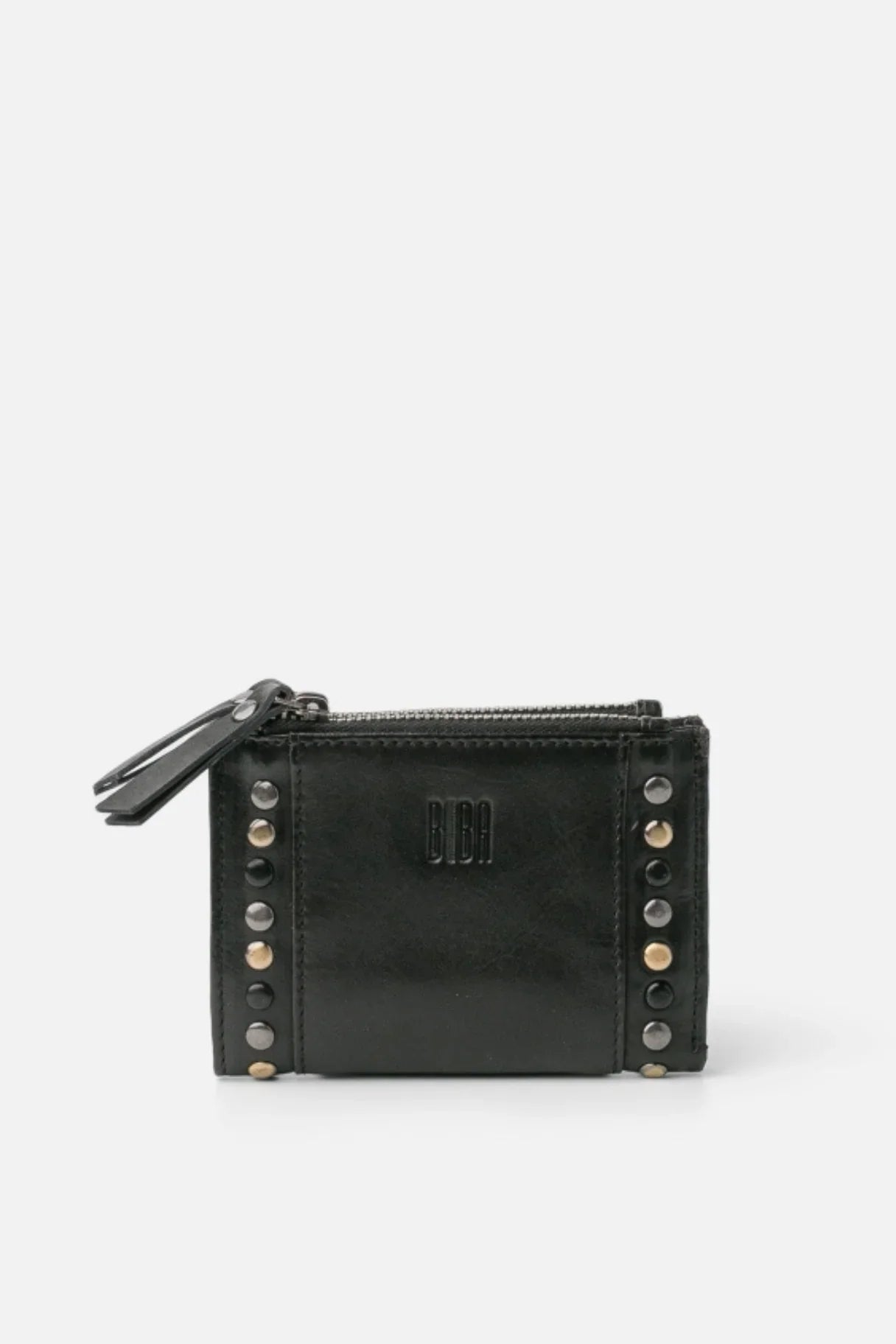 Portefeuille en cuir femme avec rivets Biba