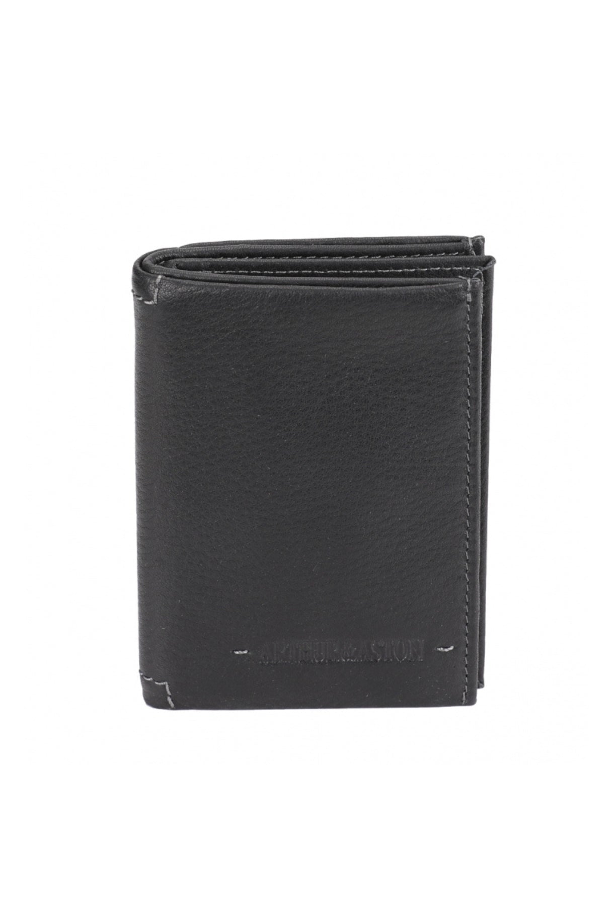Petit portefeuille en cuir noir - Nappa maroquinerie