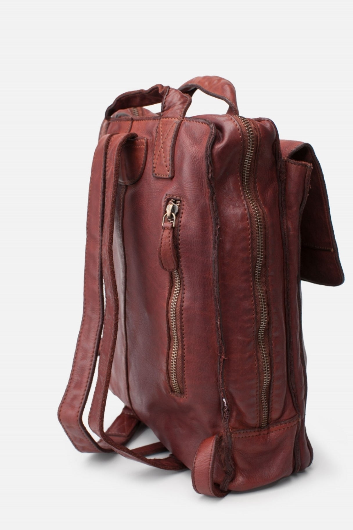 HERIATGE - Sac à dos en cuir de couleur cuero - Nappa