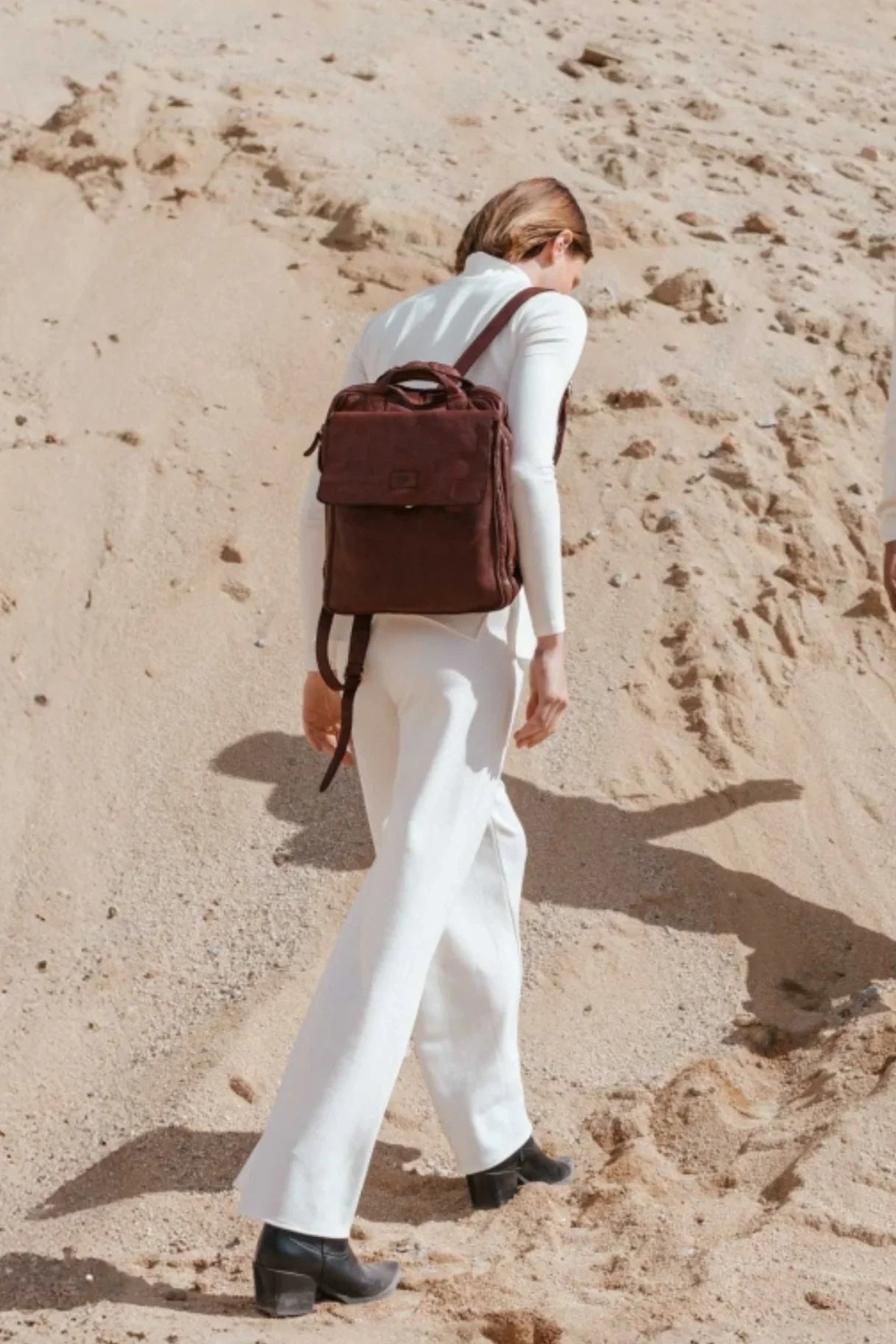 HERITAGE - Sac à dos en cuir de couleur cuero - Nappa Maroquinerie