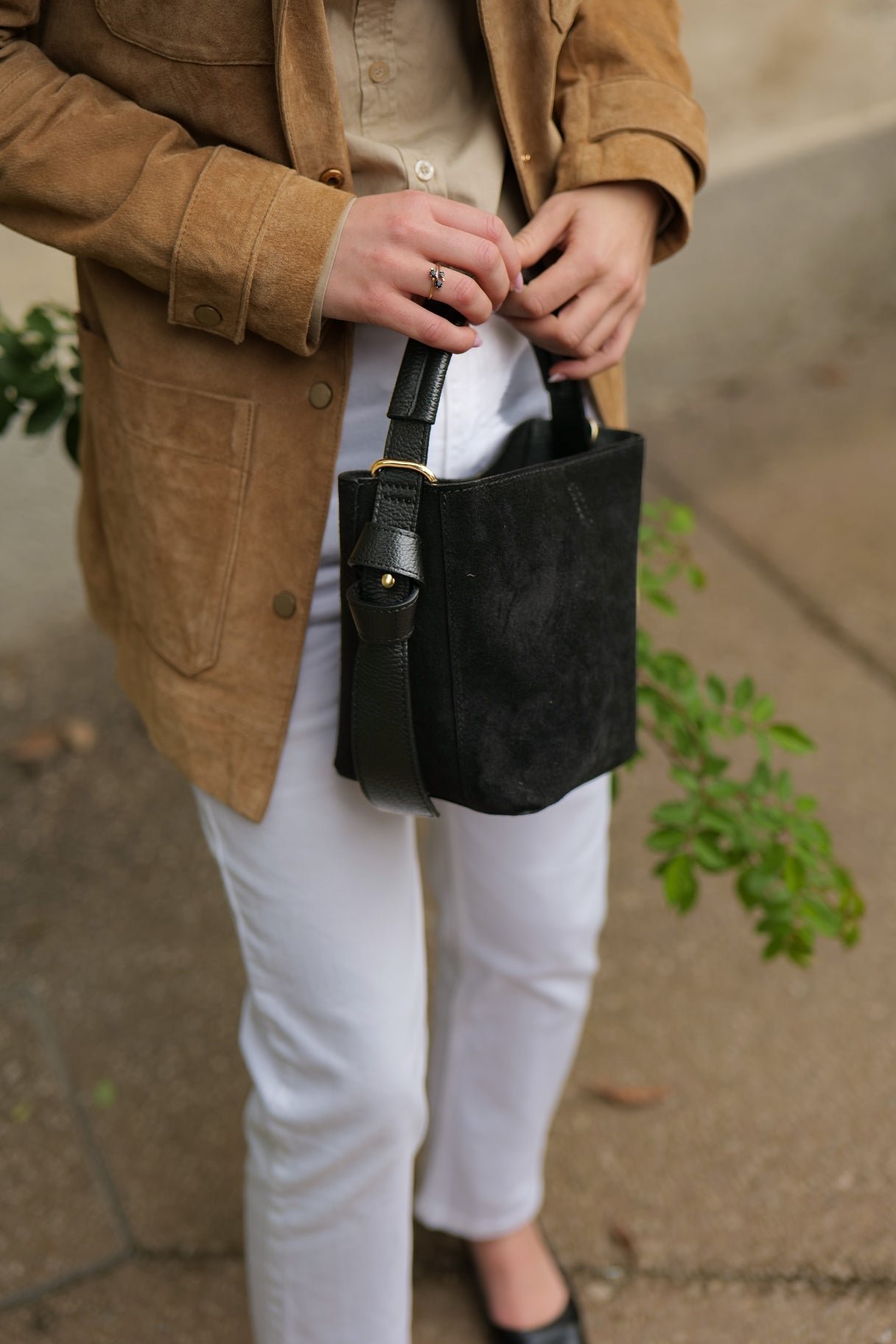 Sac seau couleur noir - Nappa Maroquinerie