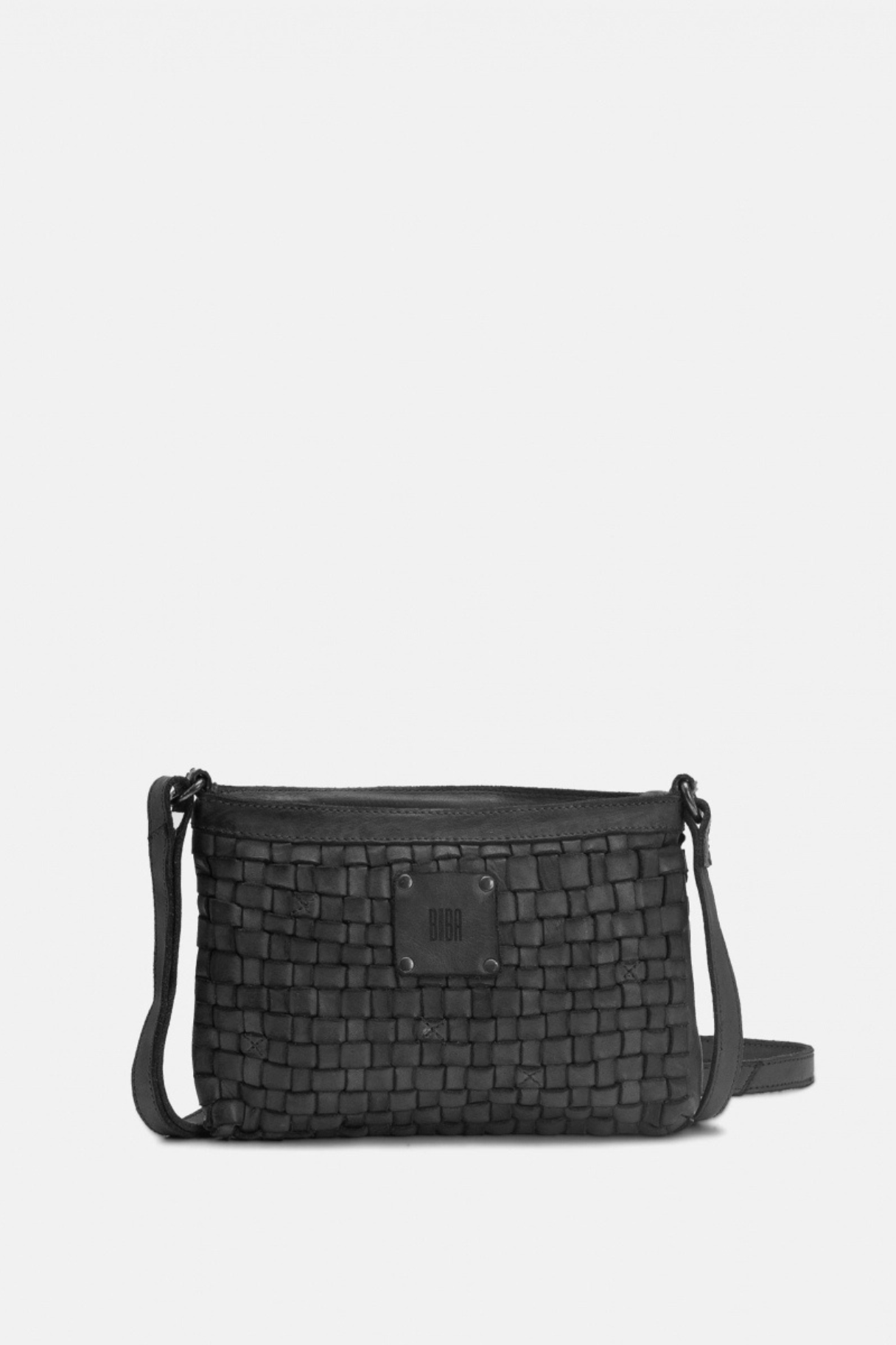 Sac à bandoulière en cuir Biba KA9 noir