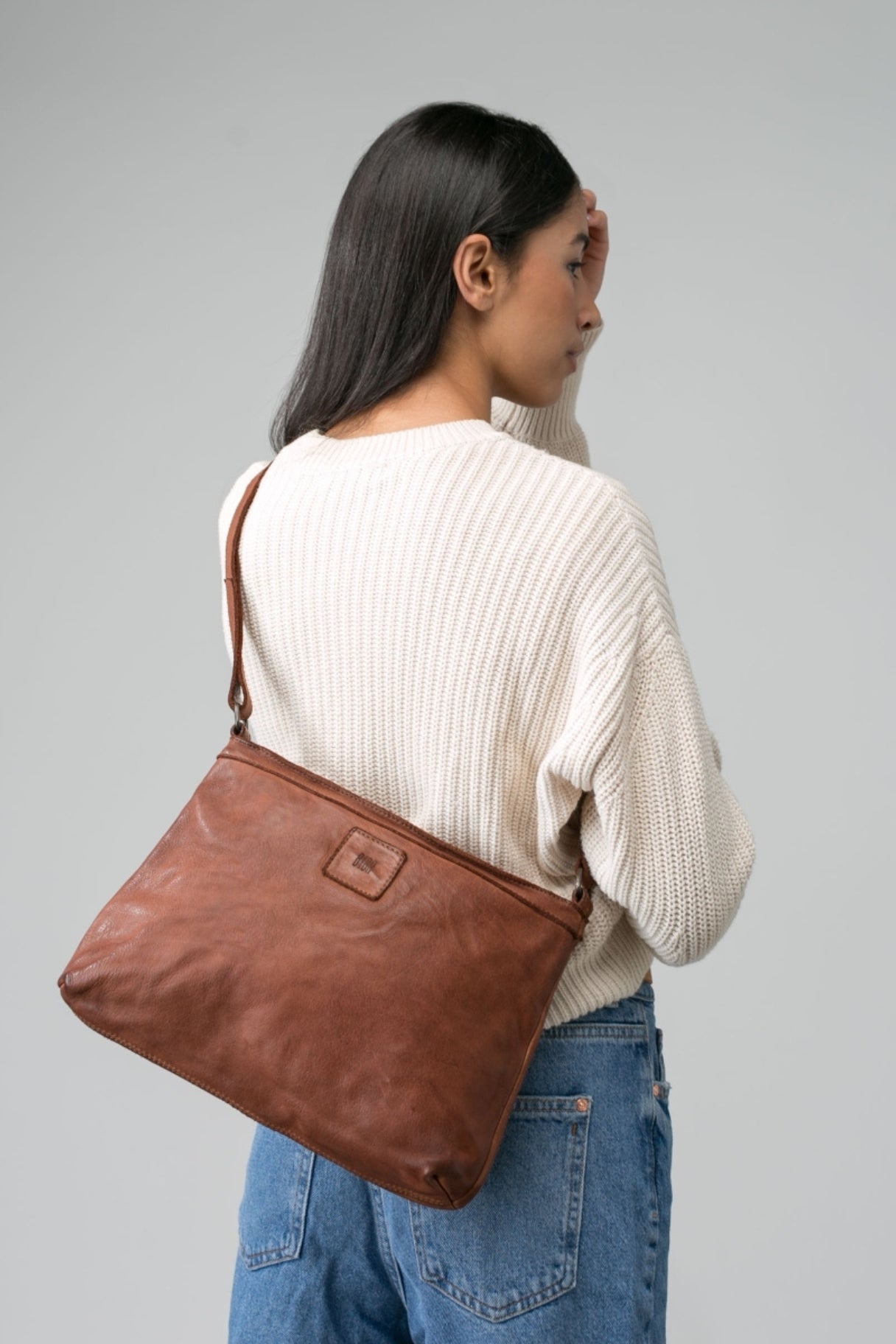 Sac bandoulière en cuir cuero - BIBA