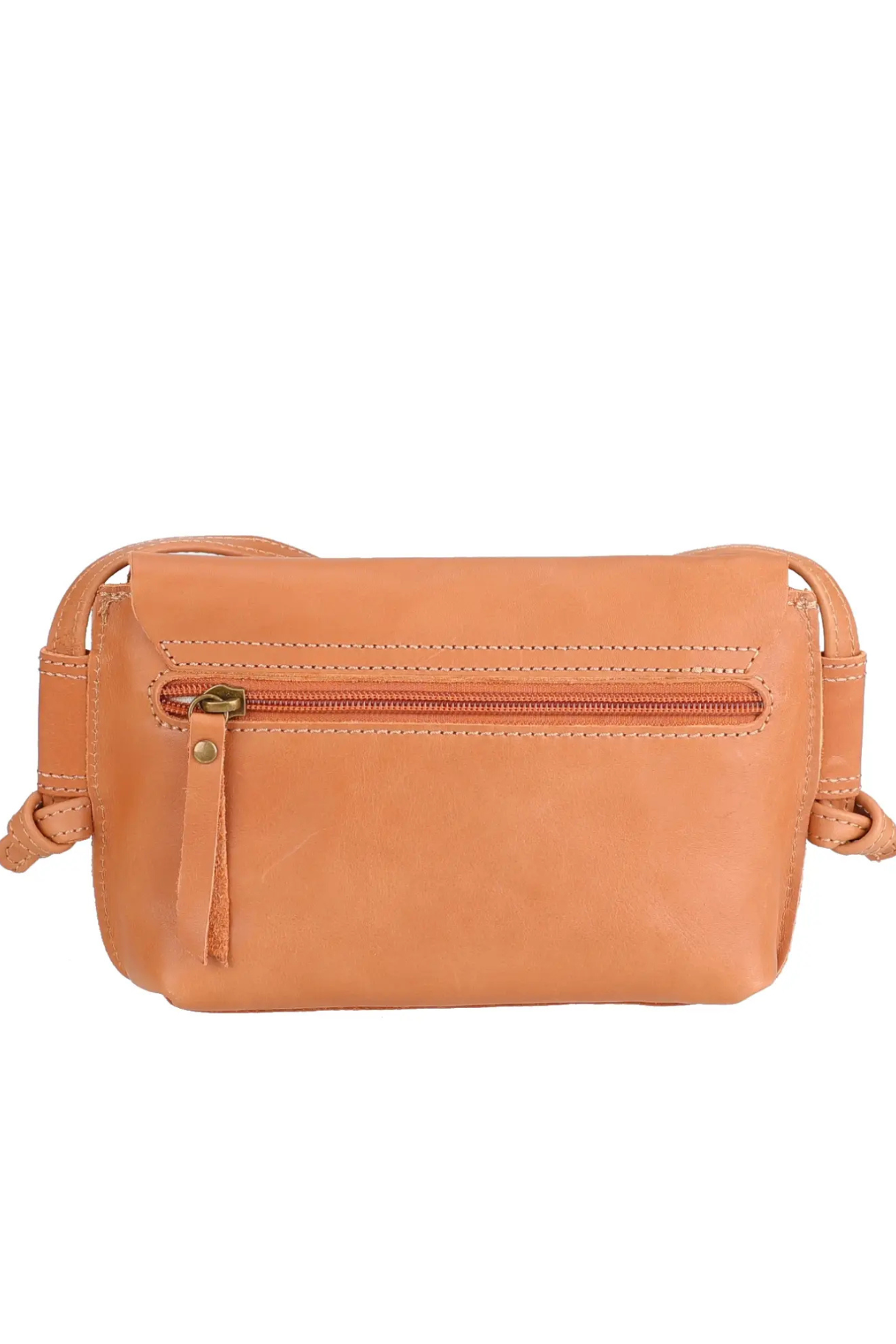 Sac en cuir Noordsen cognac zip arrière