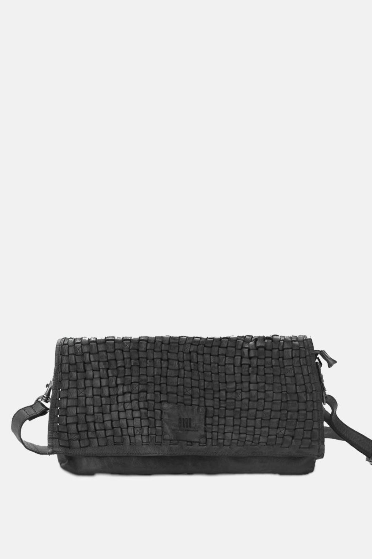 Sac bandoulière en cuir noir - BIBA