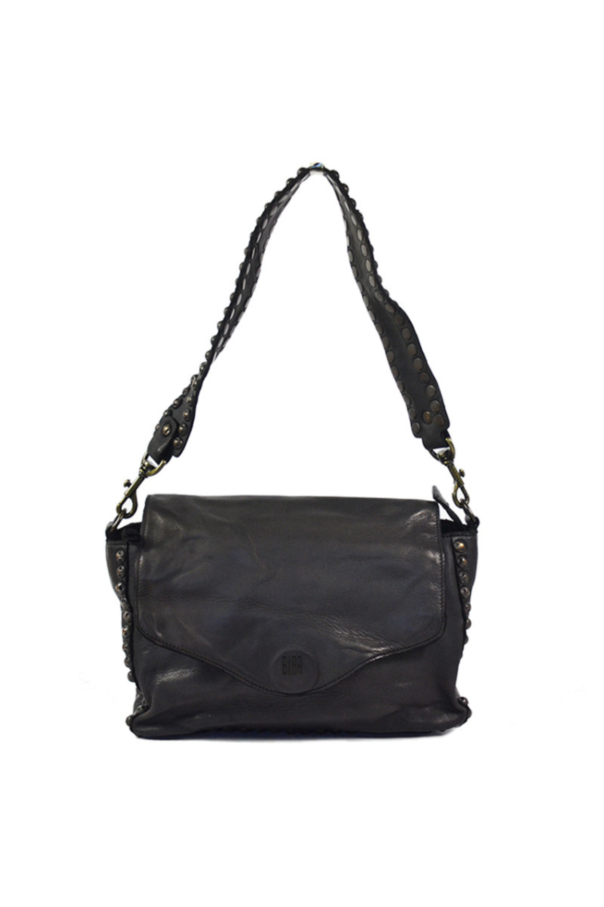 BIBA - Sac hobo Portland en cuir noir