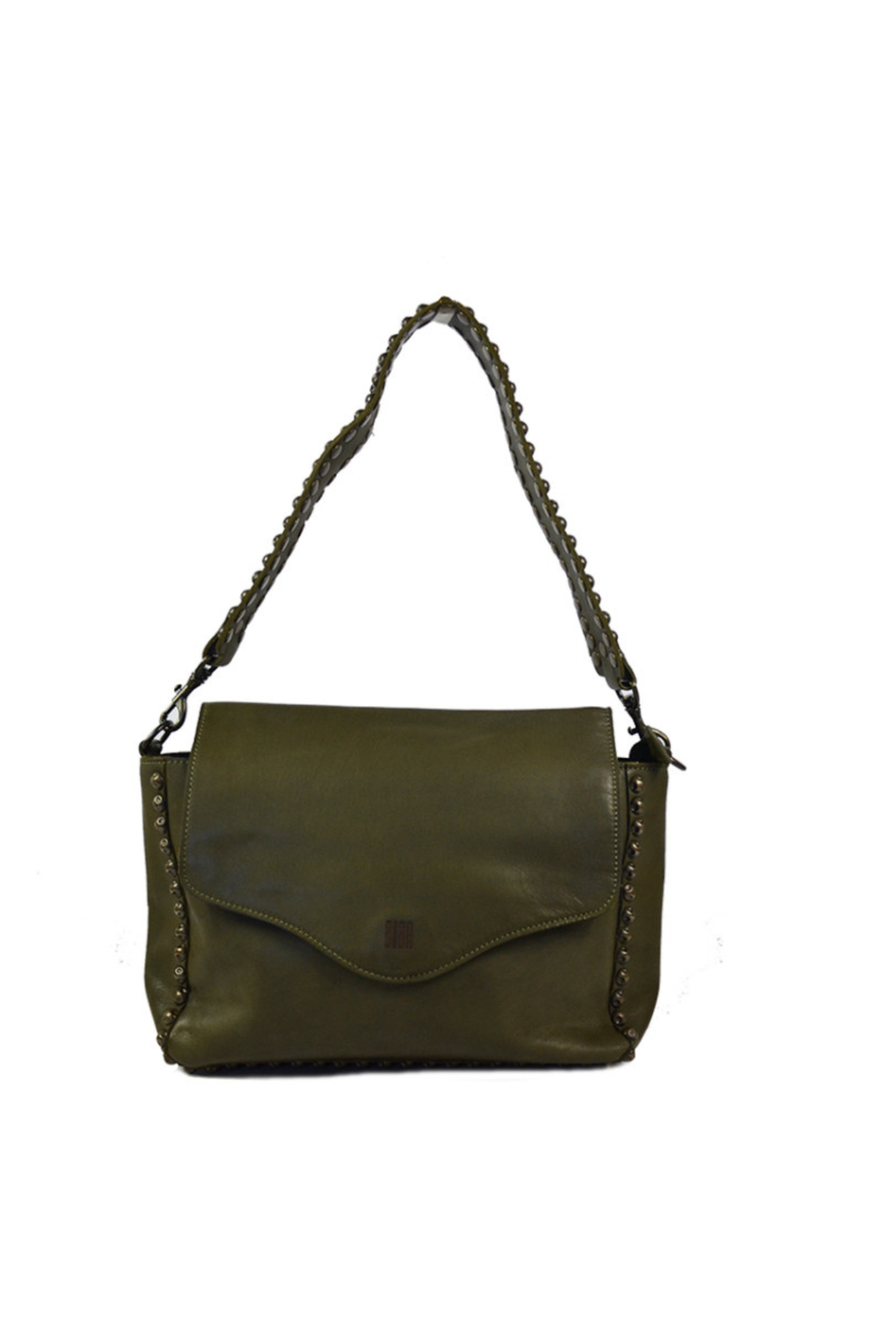 BIBA - Sac hobo Portland en cuir kaki