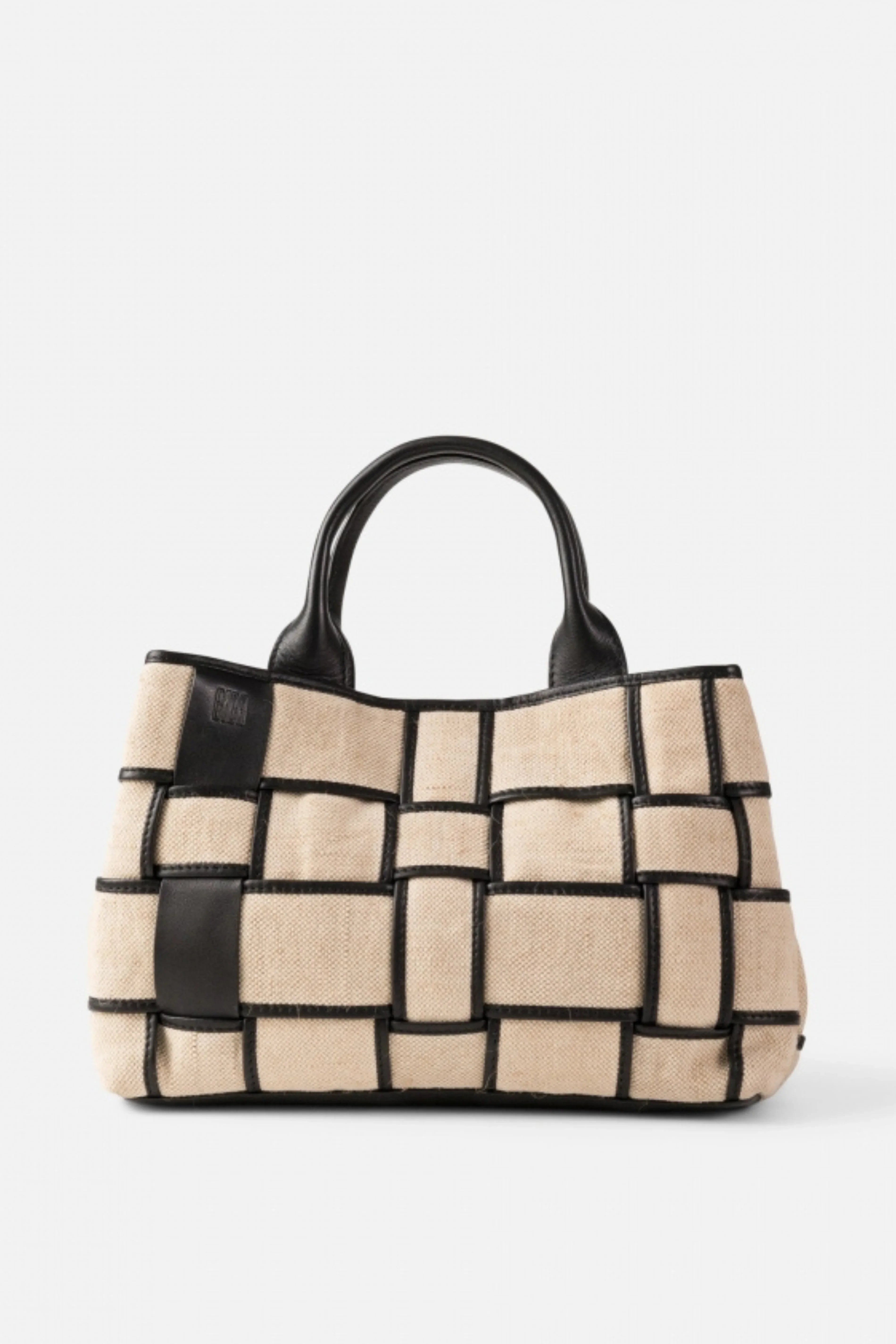 Sac bowling cuir et toile BIBA Wann WAN4L noir face