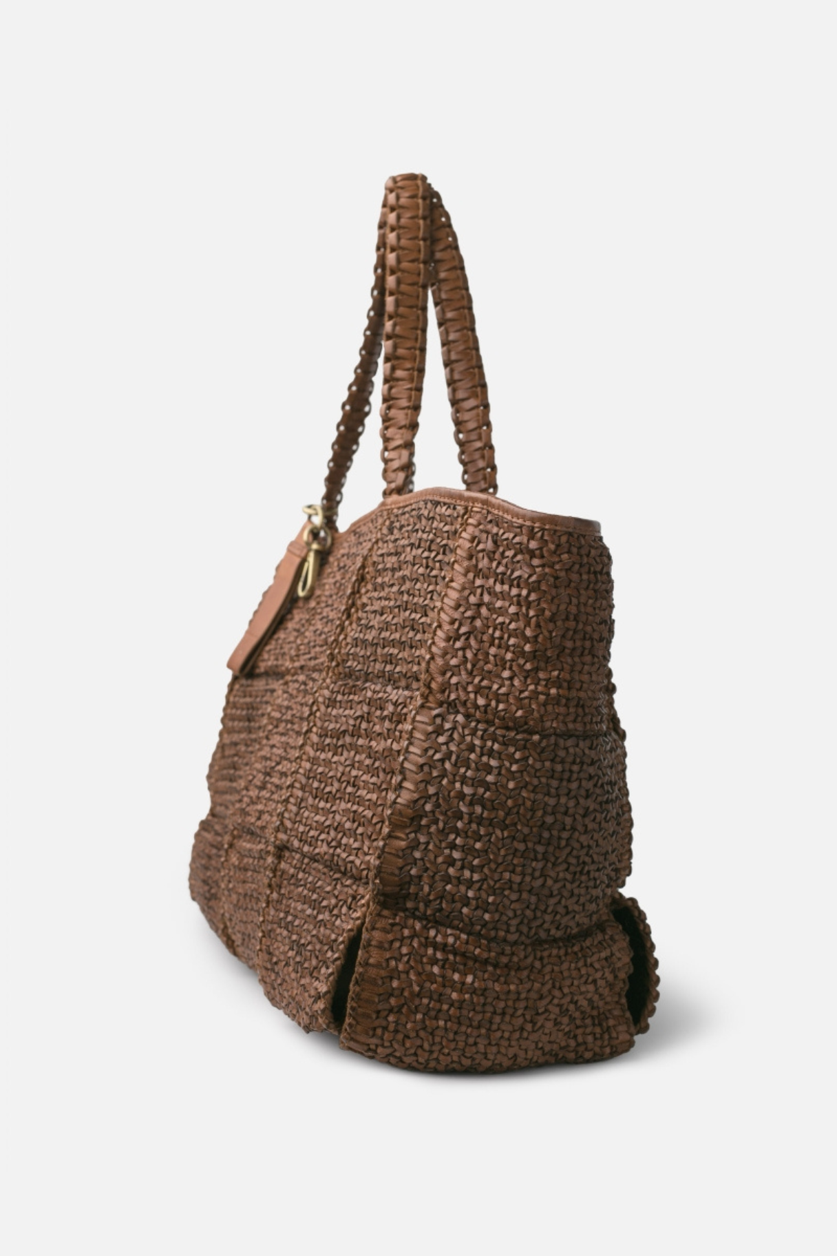 Sac en cuir biba tressé de côté