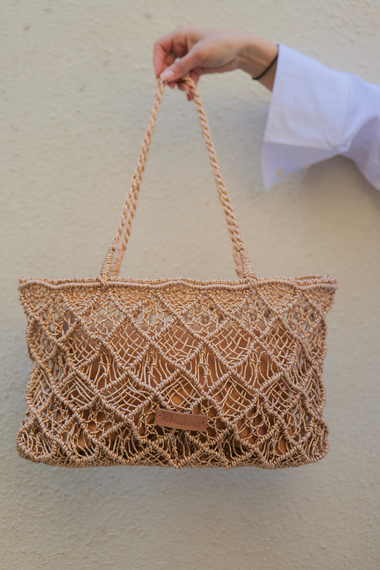 Sac baguette crochet Sonora Biba coloris champagne