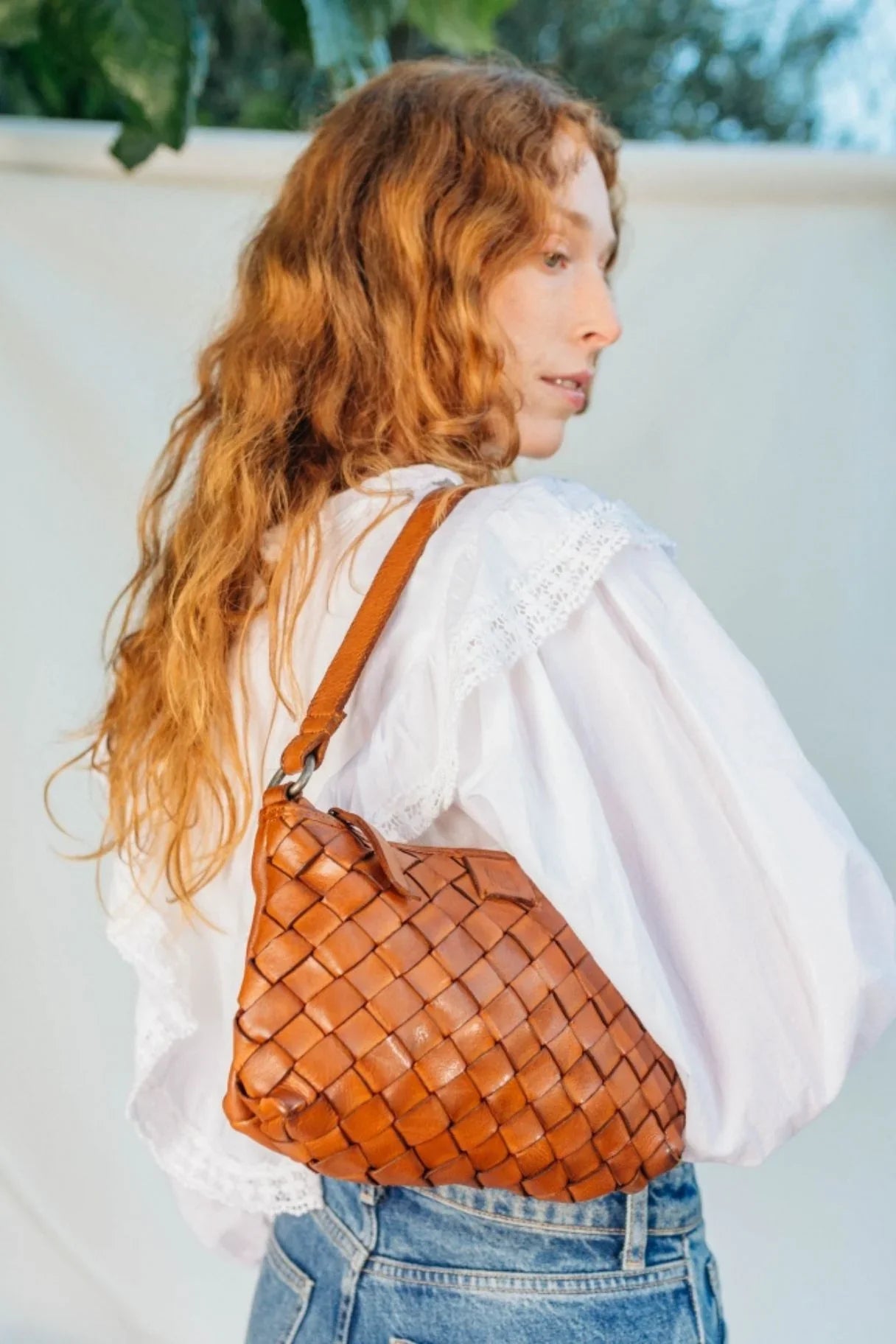 Petit sac en cuir tressé Lewisburg Lei12L de Biba - Nappa maroquinerie