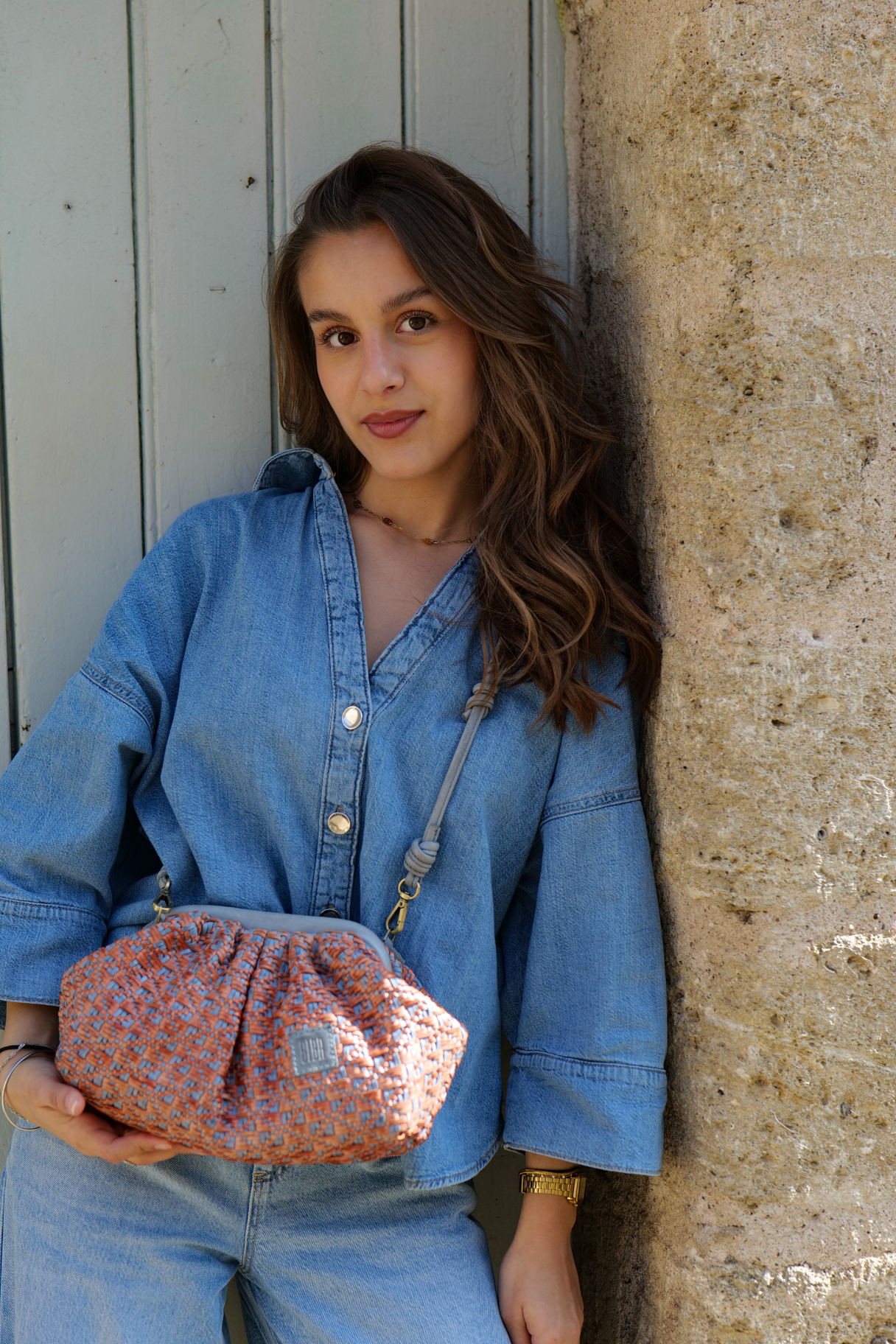 Sac Biba PAR1L bleu et rose