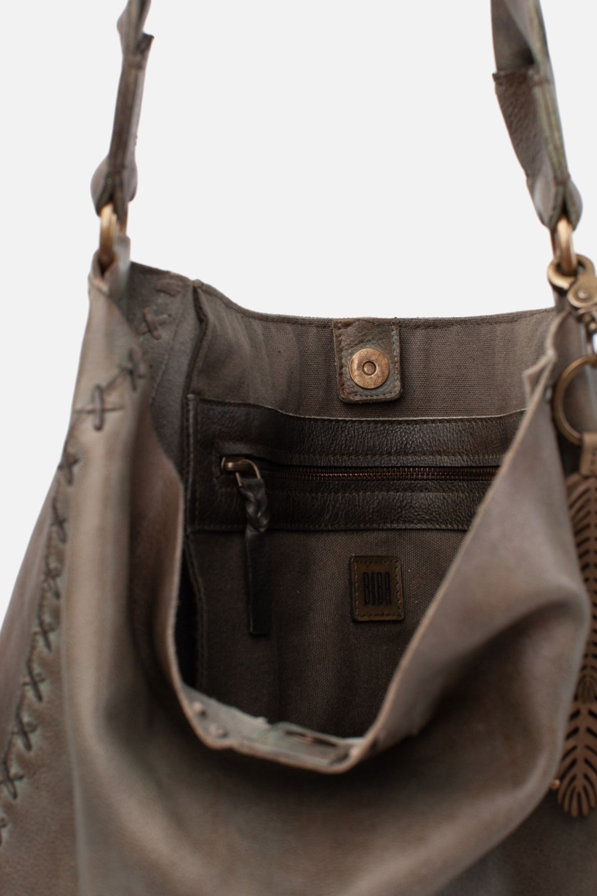 BIBA - Sac à main en cuir - intérieur