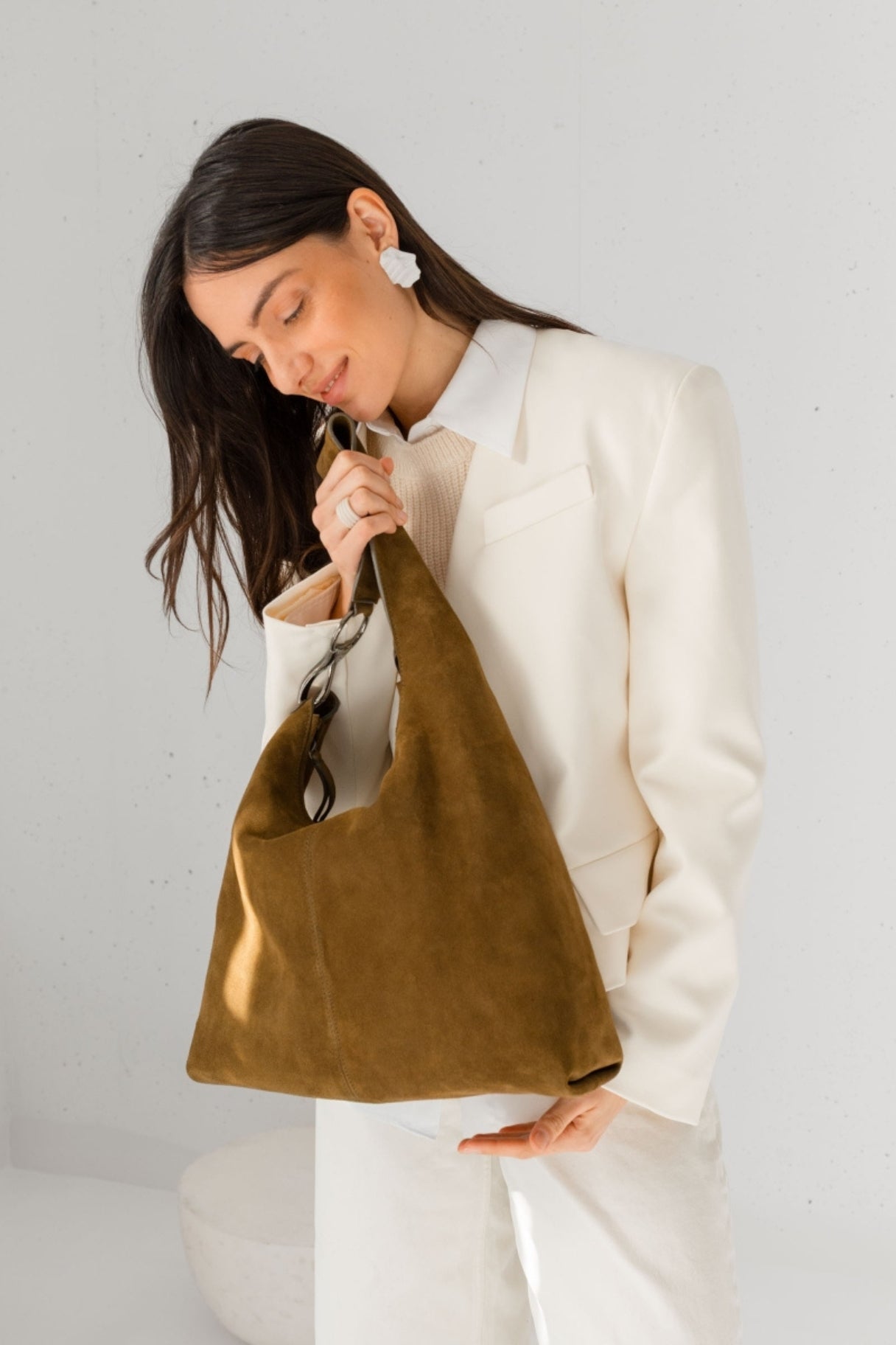 Sac Jackpot JAP2L en cuir suède effet daim – BIBA