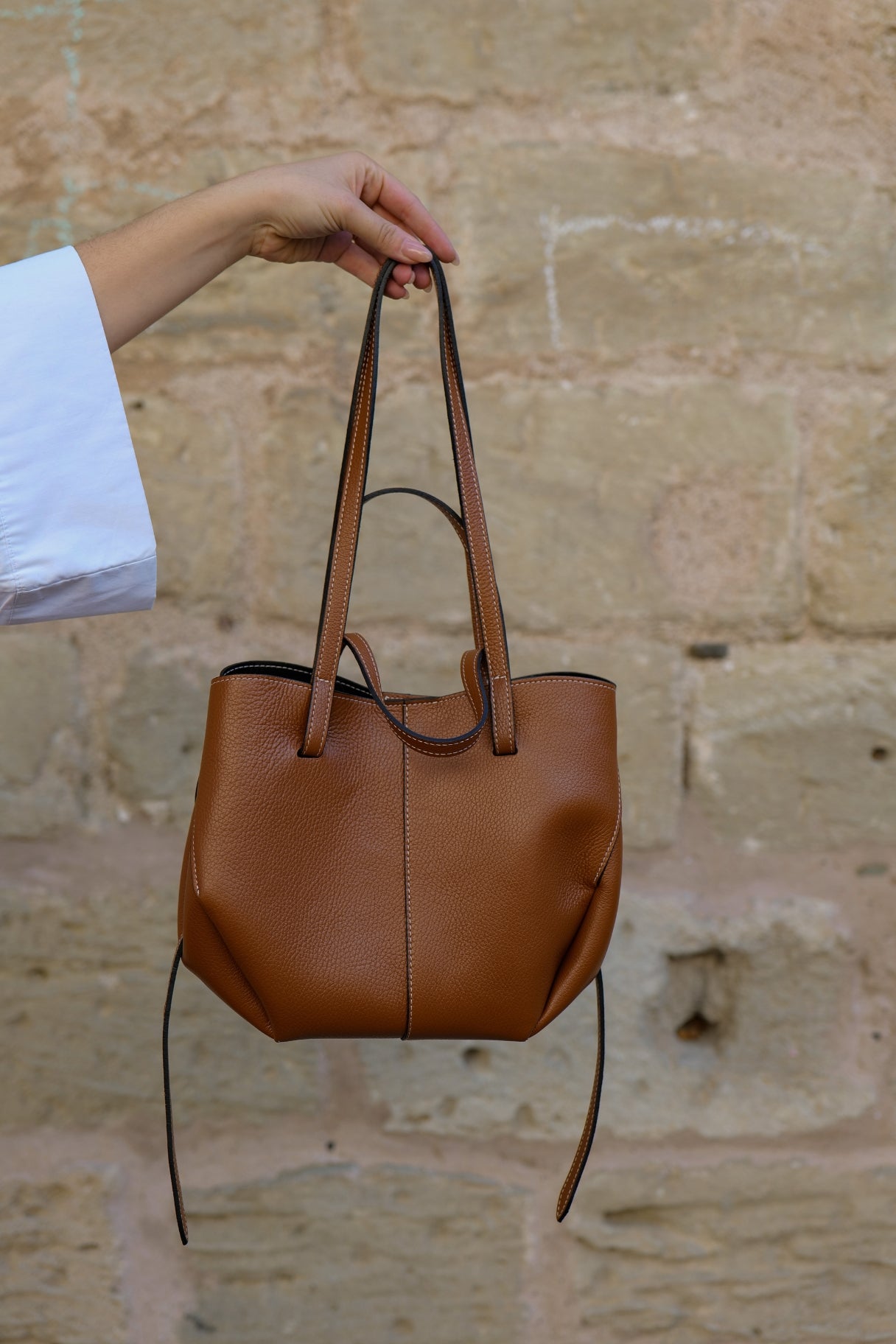 Sac à main en cuir grainé - Nappa
