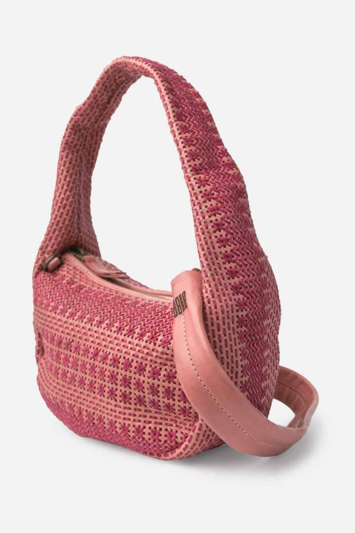 Petit sac Scranton en toile brodée et cuir BIBA SCA1L