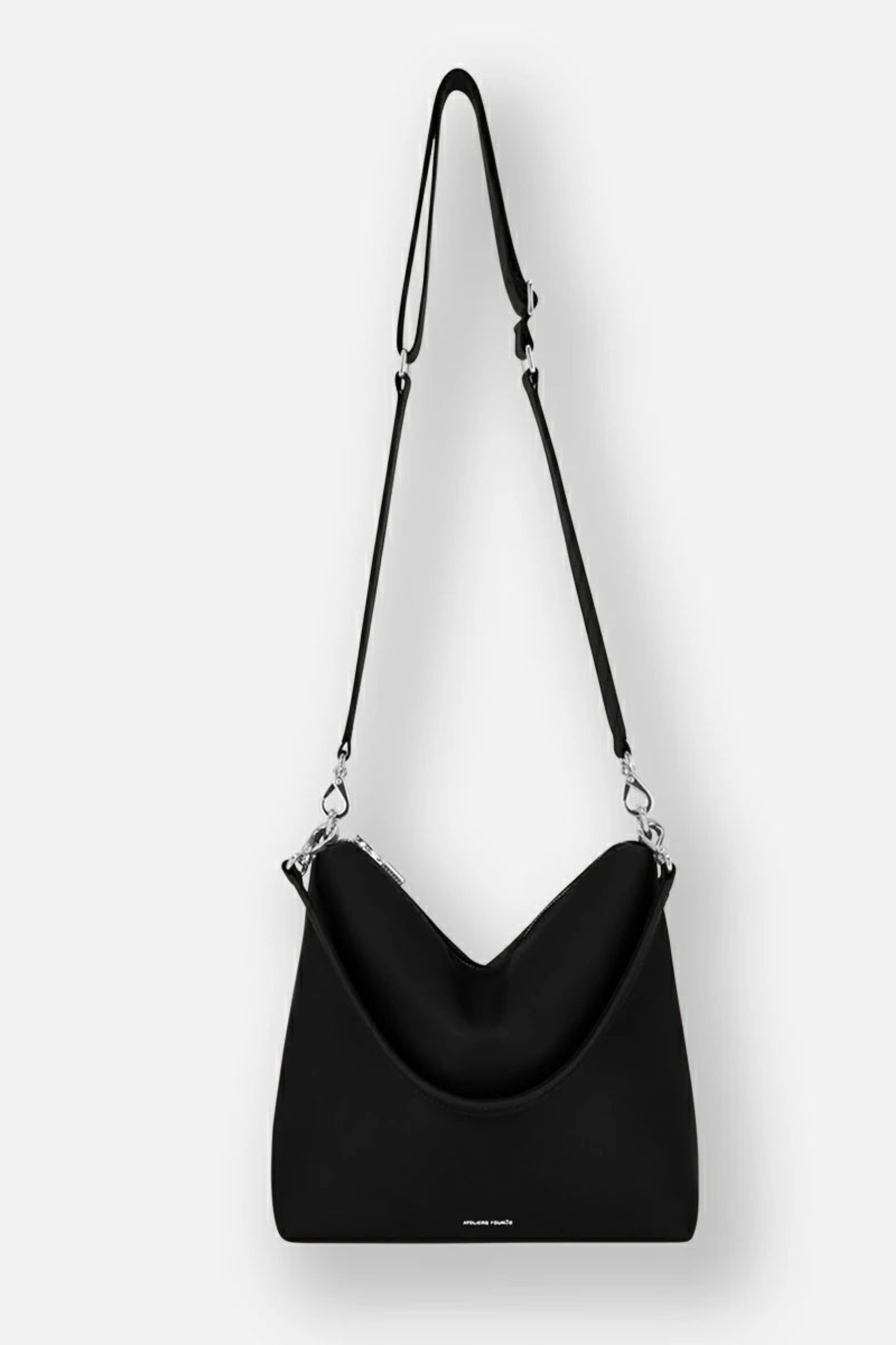 Sac seau en cuir pleine fleur Iliade Atelier Fourès coloris noir