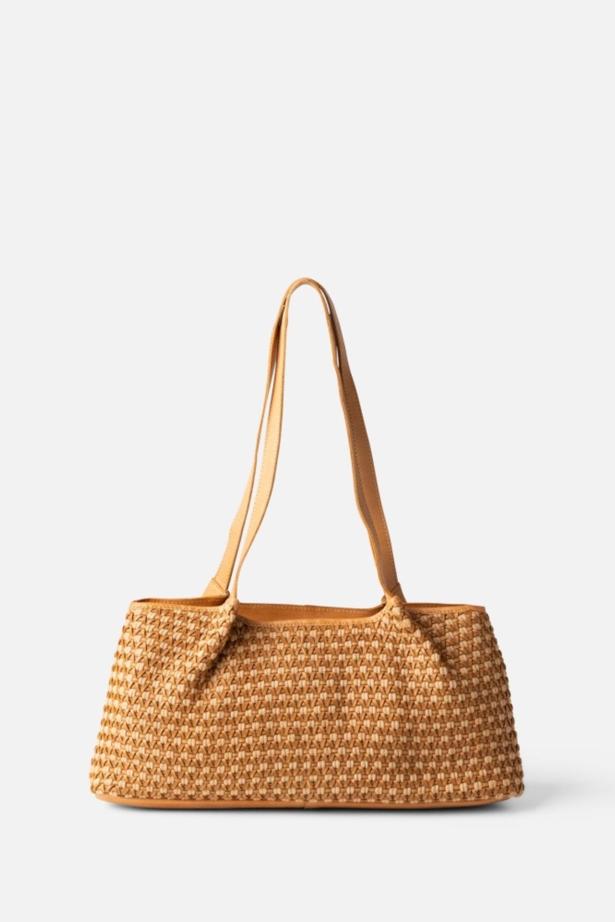 Mullen MUL2L – Sac shopper baguette femme en cuir tressé fil épais – BIBA