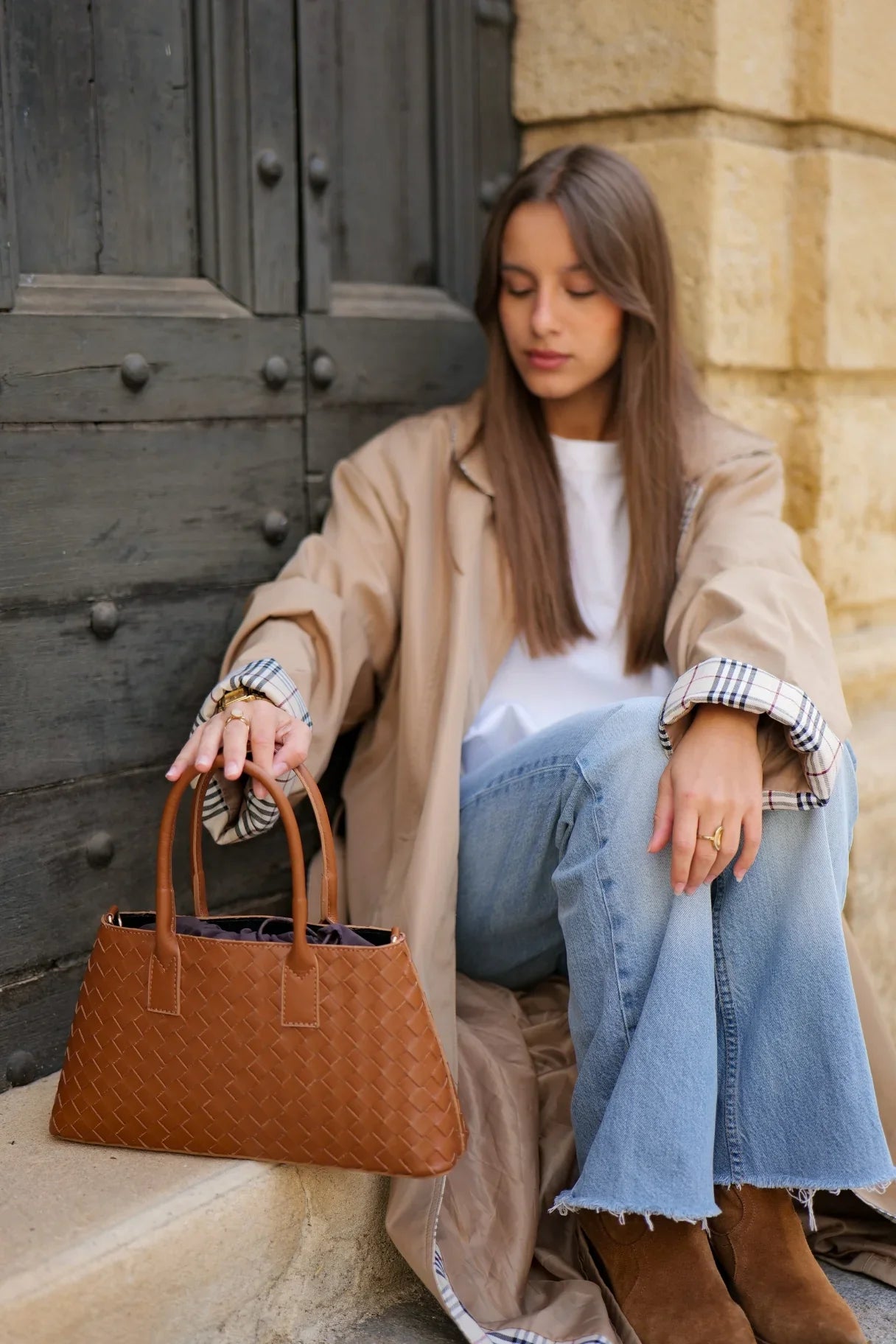 Sac Sienna en cuir tressé – Fabrication italienne