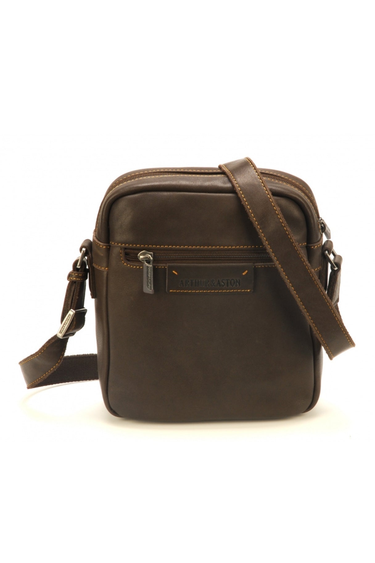 Arthur Aston - Sac Johany en cuir marron
