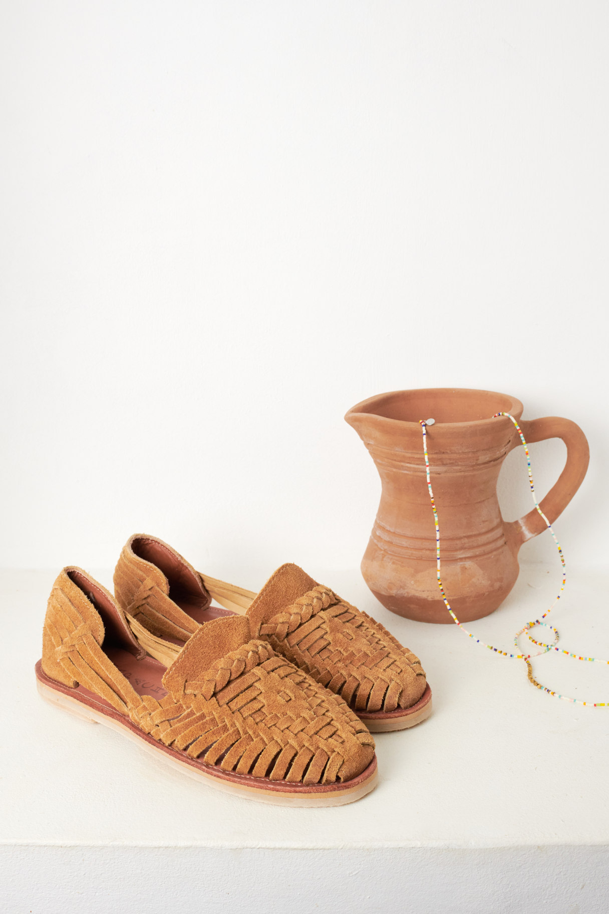 Sandales Mapache Alegre en cuir suede camel