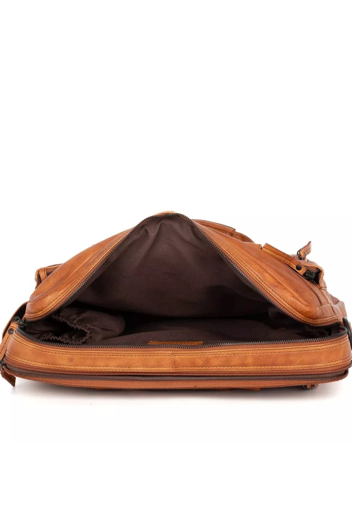 Intérieur du sac Spikes & Sparrow Bronco avec compartiment ordinateur