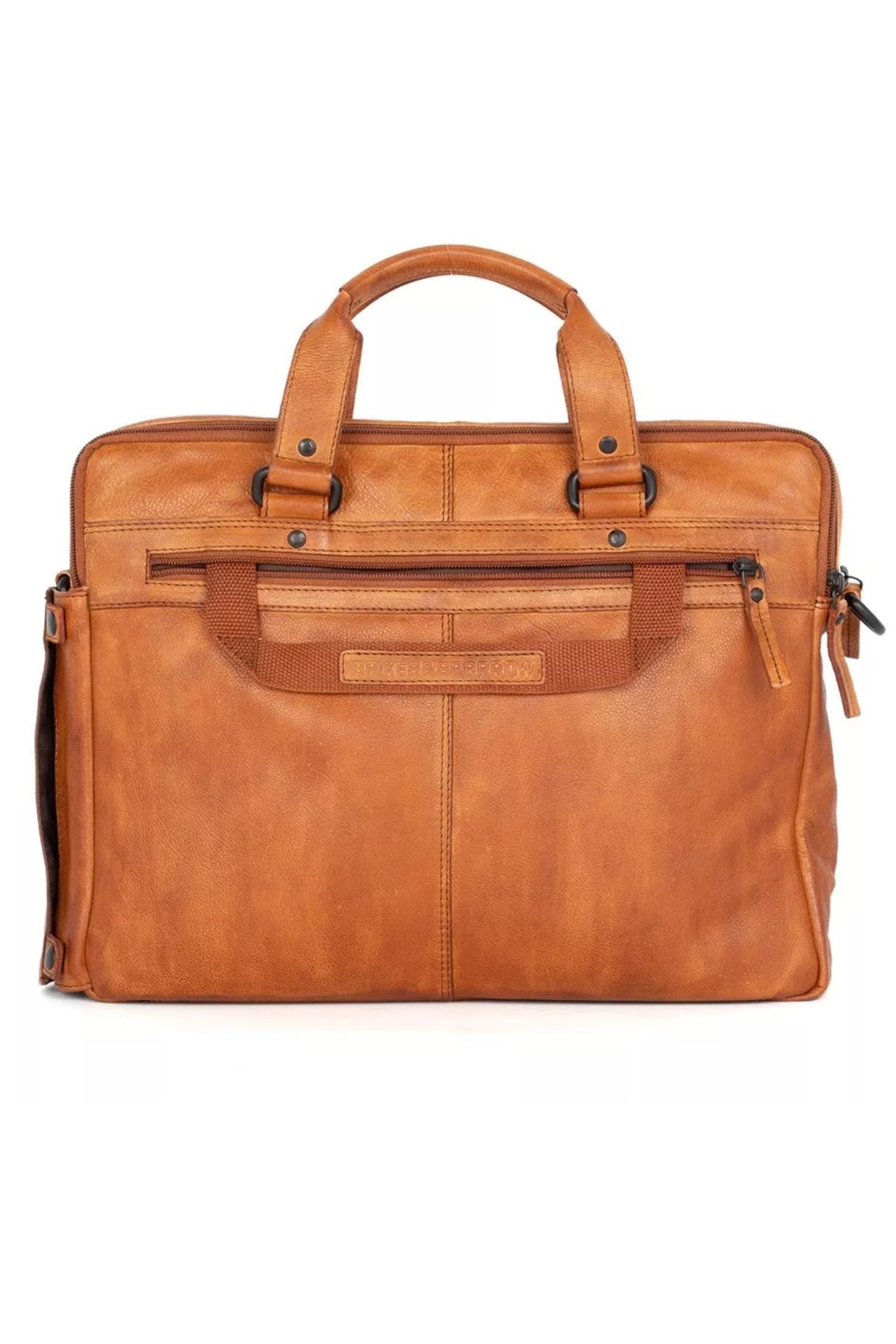 Sacoche ordinateur en cuir cognac Spike and Sparrow