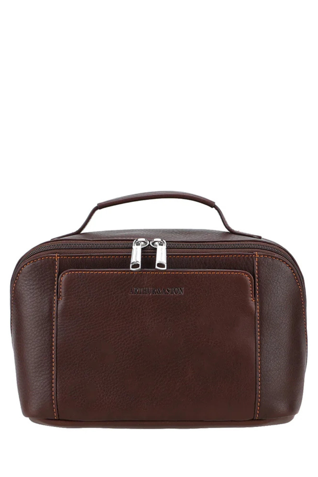 Vanity de voyage Ange en cuir pleine fleur marron