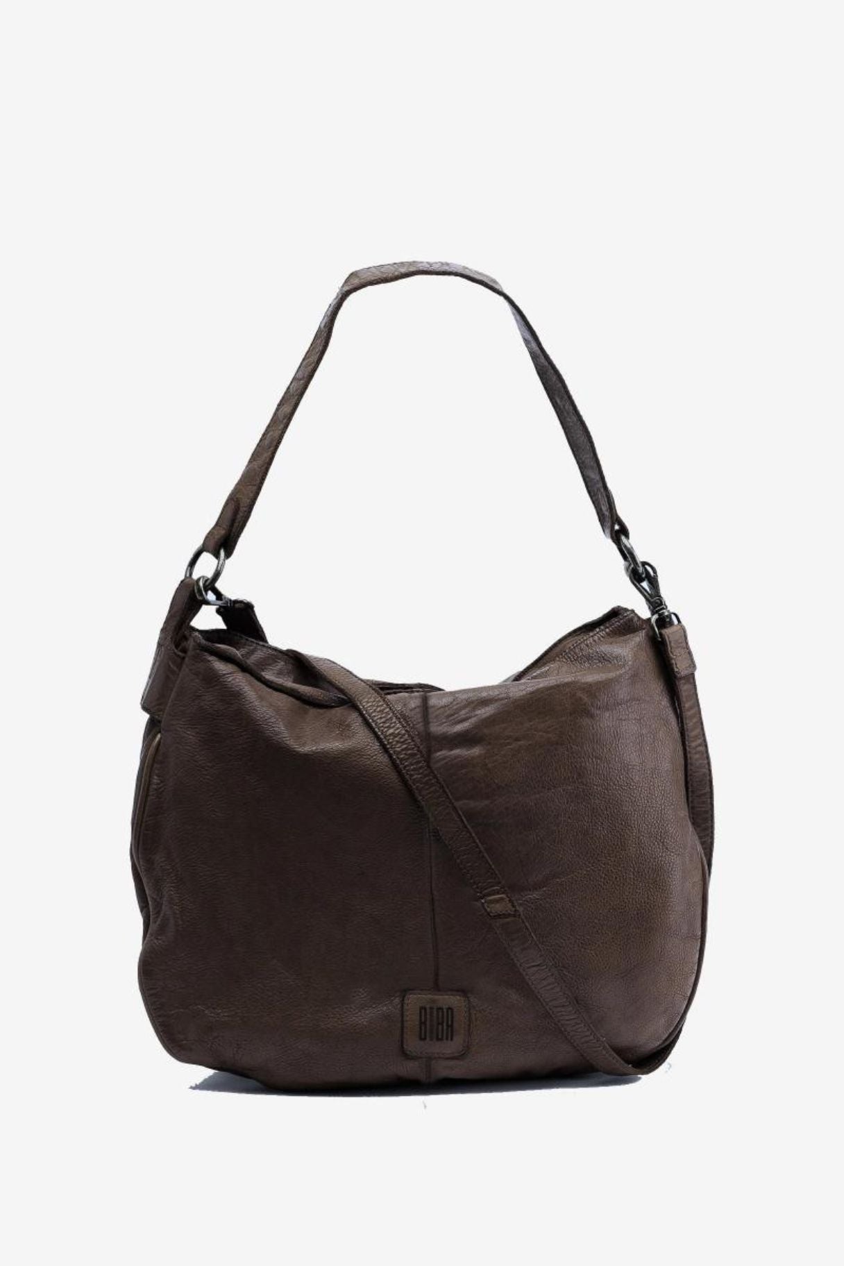 Biba Boston BT17 - Grand sac bandoulière zippé cuir vintage