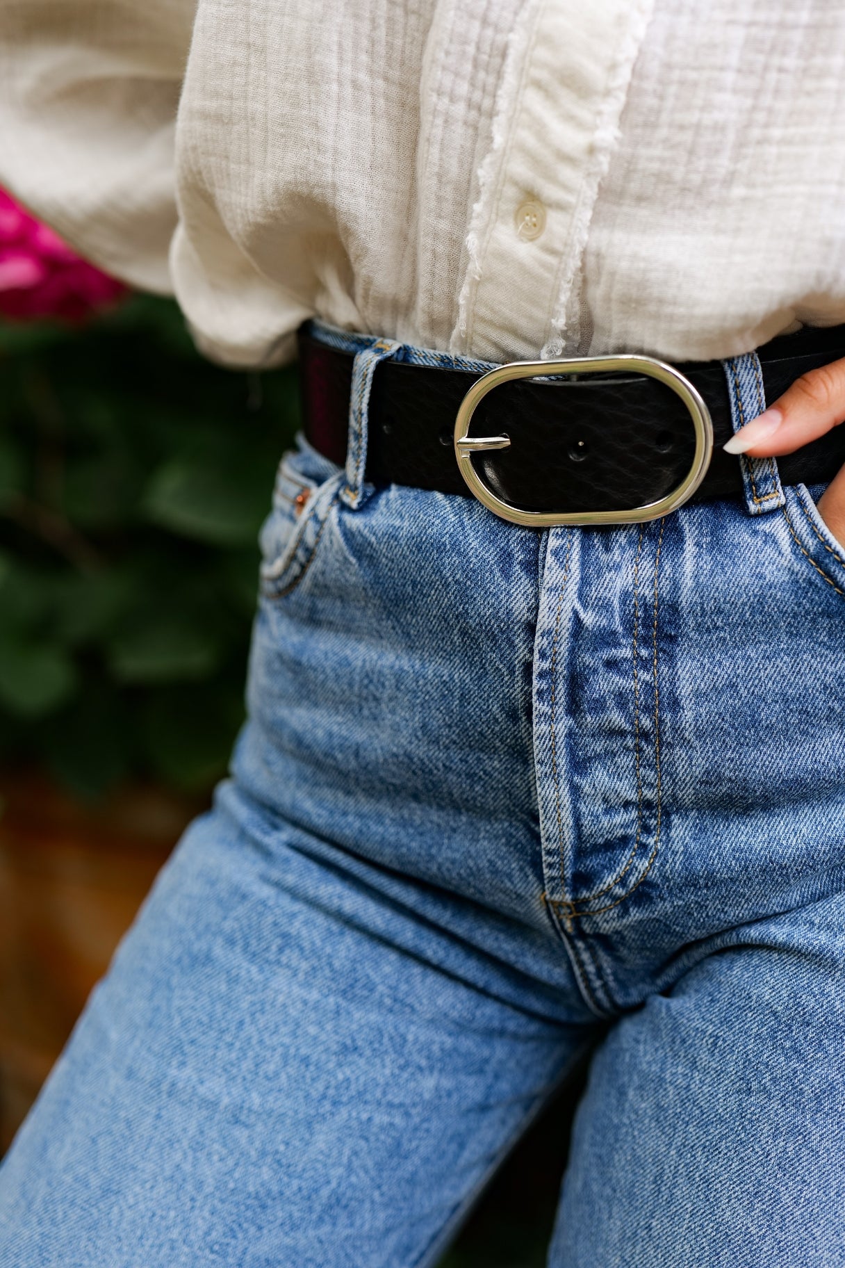 Ceinture femme en cuir fabriquée en France - Nappa maroquinerie 